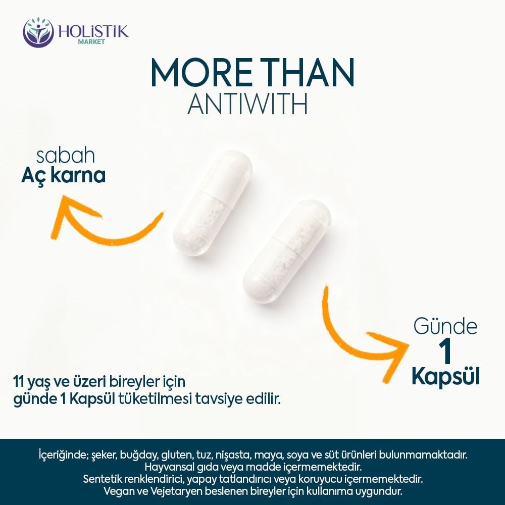 Antiwith 30 Kapsül (10 milyar Kob, L-glutamin, Zeolit)