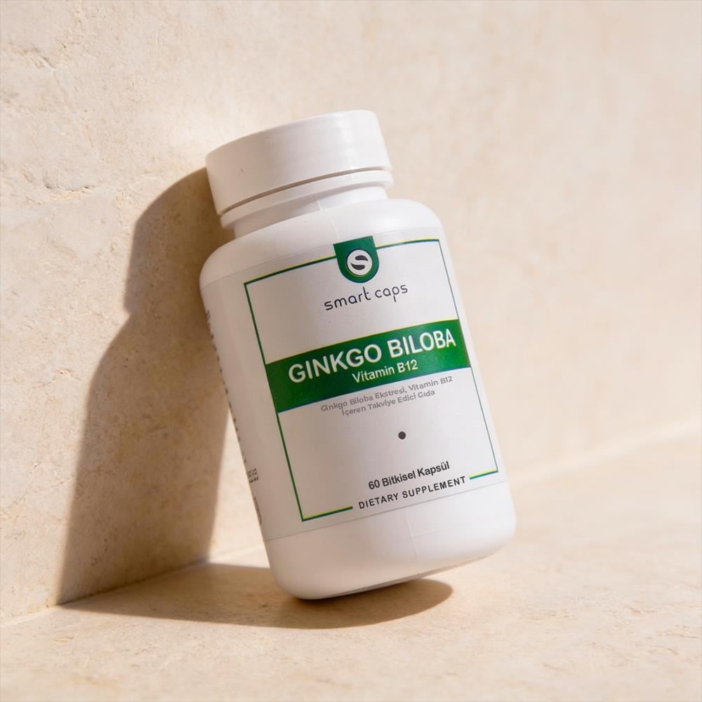Smart Caps Ginkgo Biloba + B12 60 Kapsül