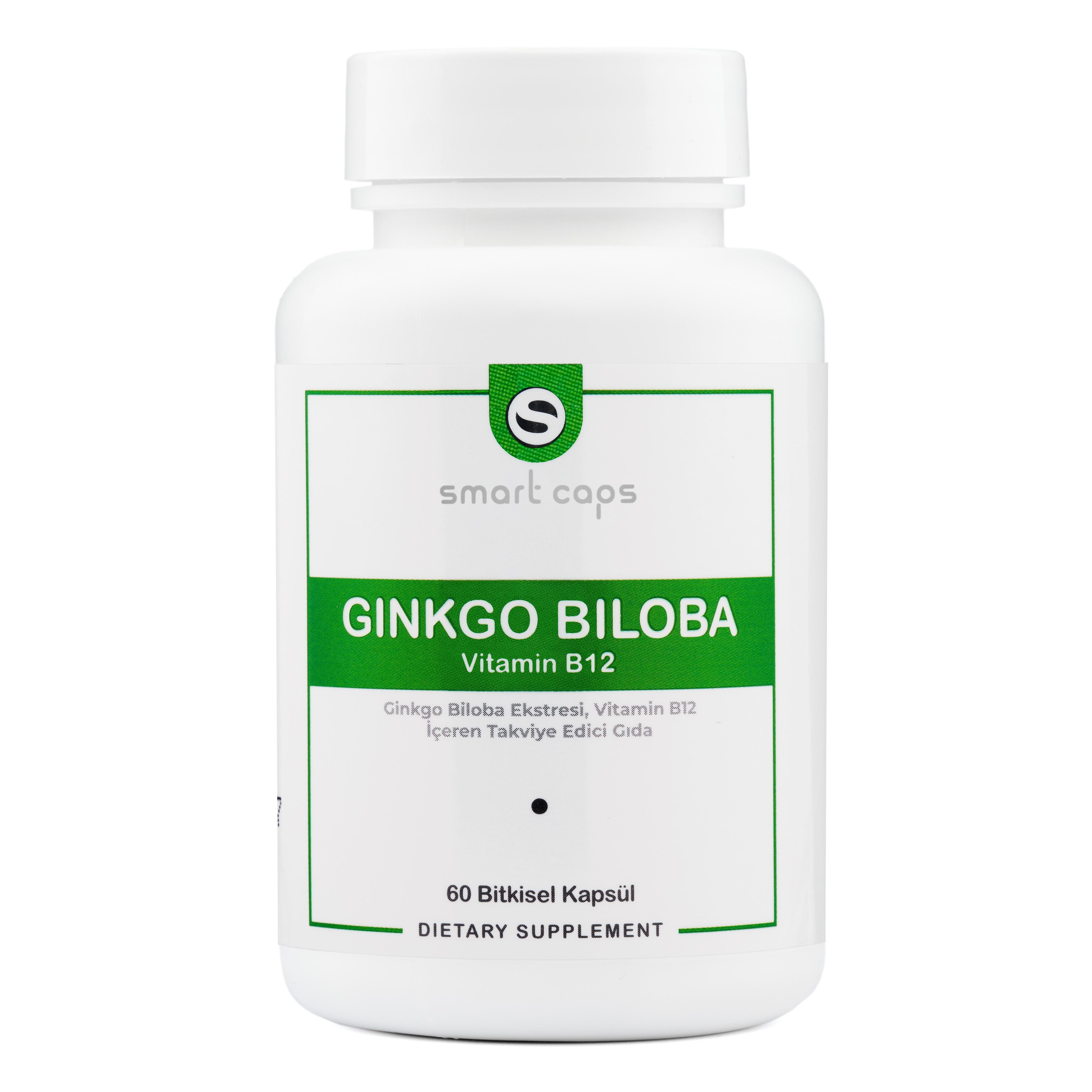 Smart Caps Ginkgo Biloba + B12 60 Kapsül