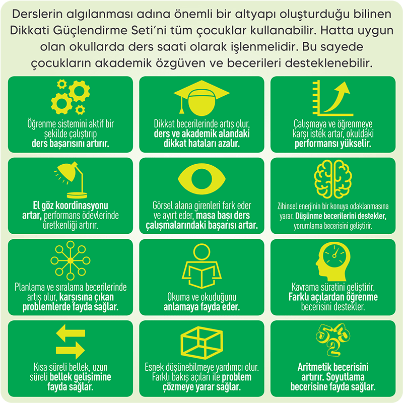 Dikkati Güçlendirme Seti 11 yaş