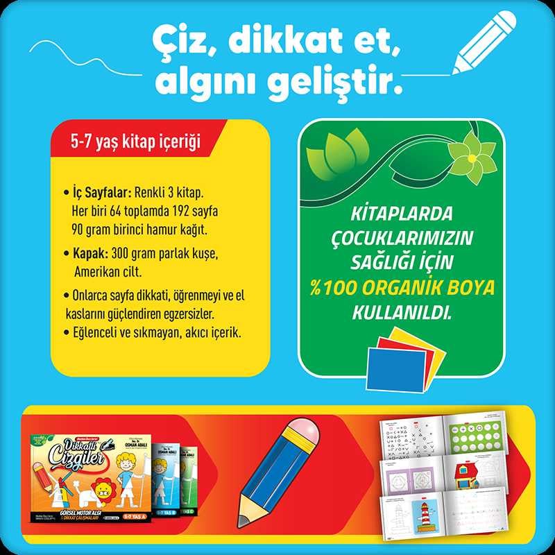 Okuldan Önce Serisi-Dikkatli Çizgiler
