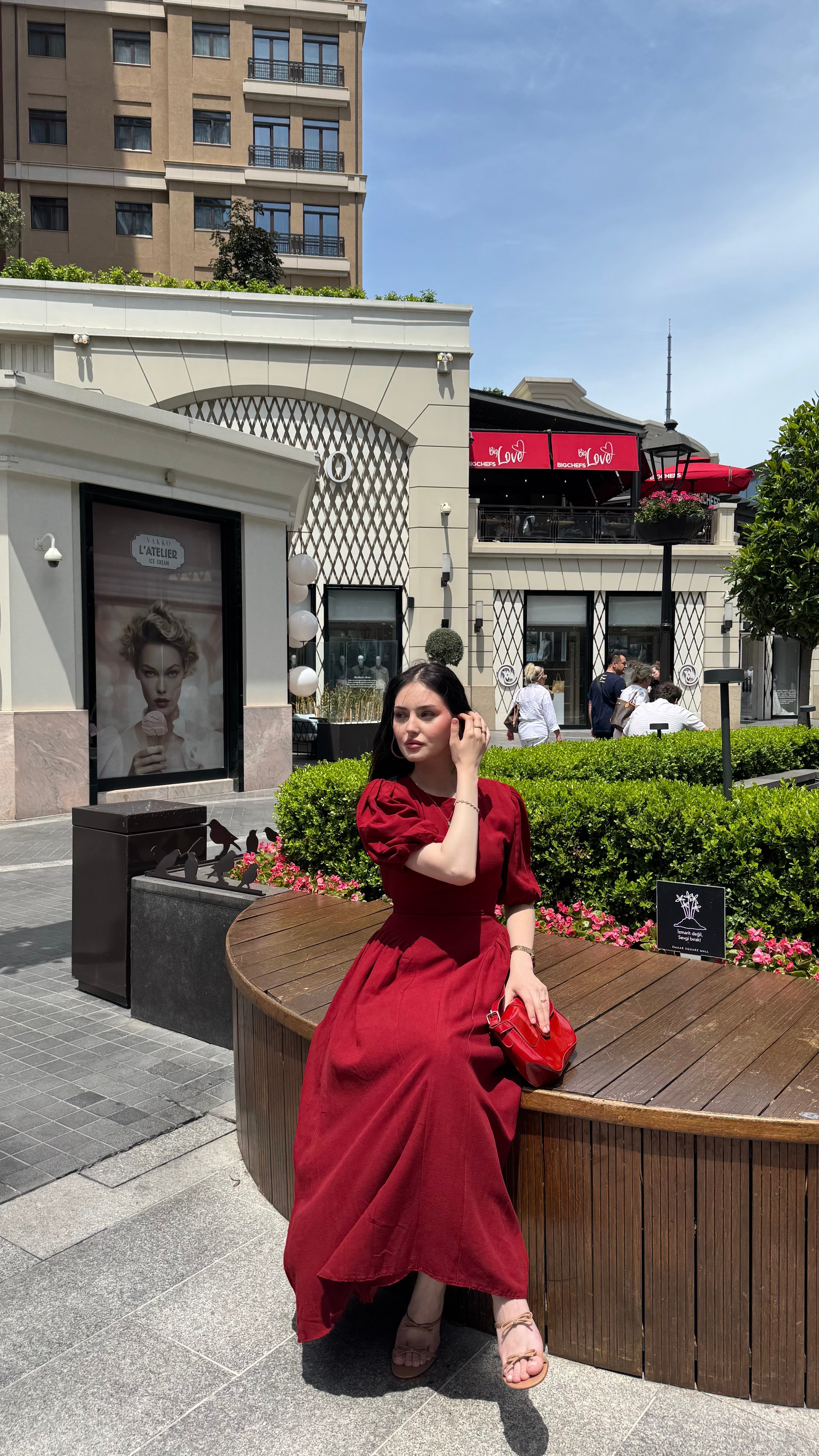 BELLA- MERLOT -ELBİSE