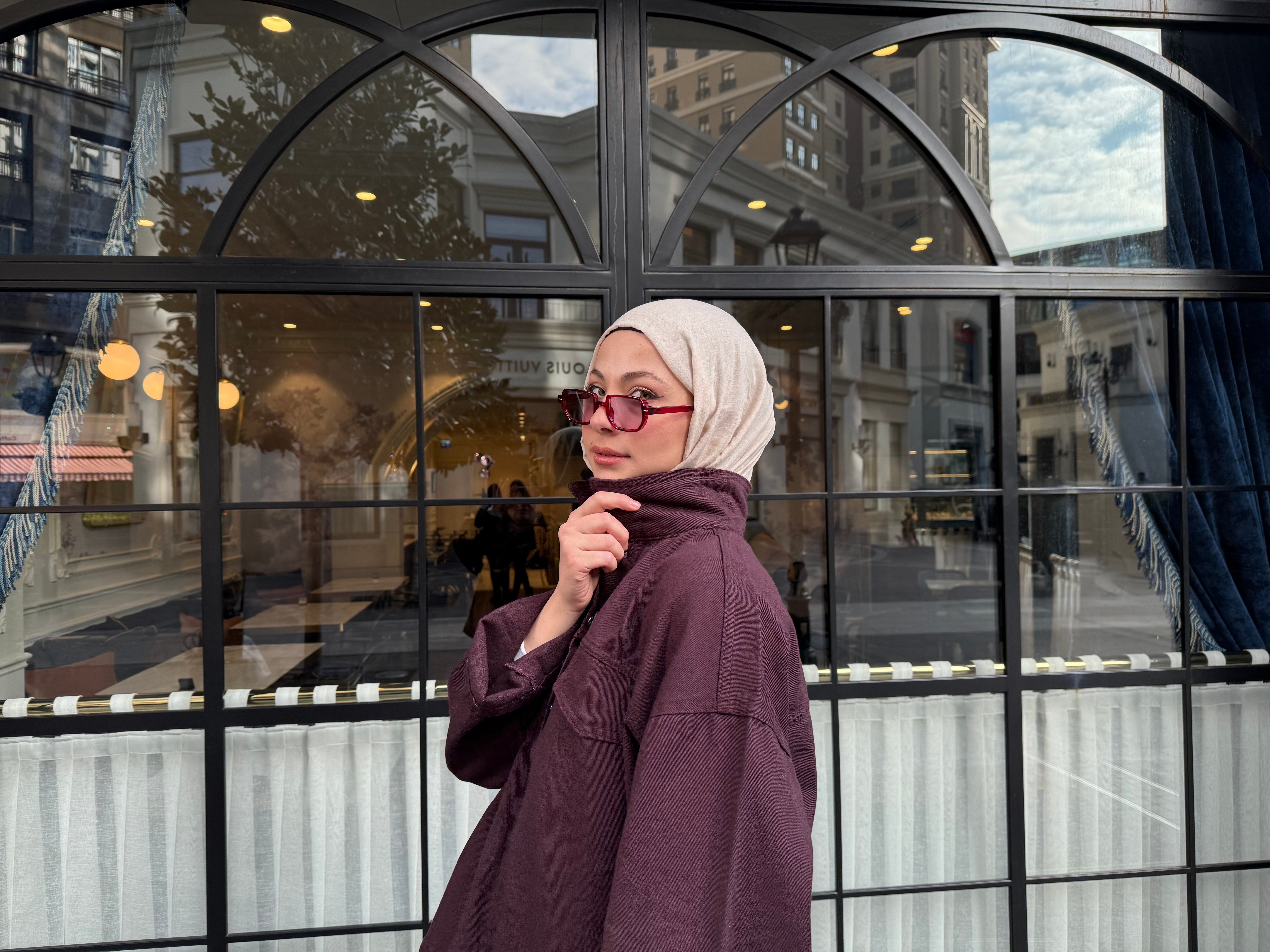 Bordo Denim Takım -TAKIM