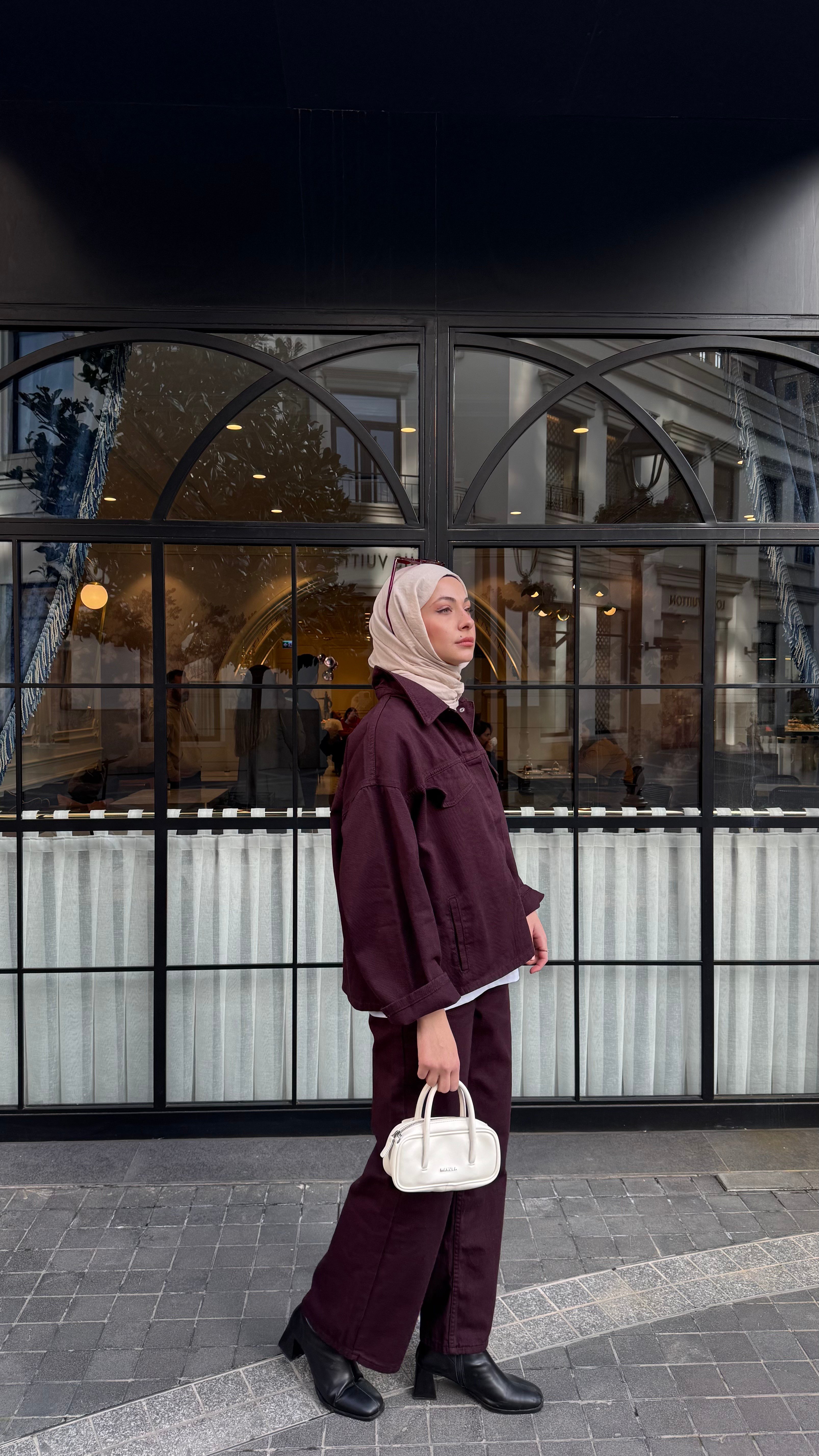 Bordo Denim Takım -TAKIM