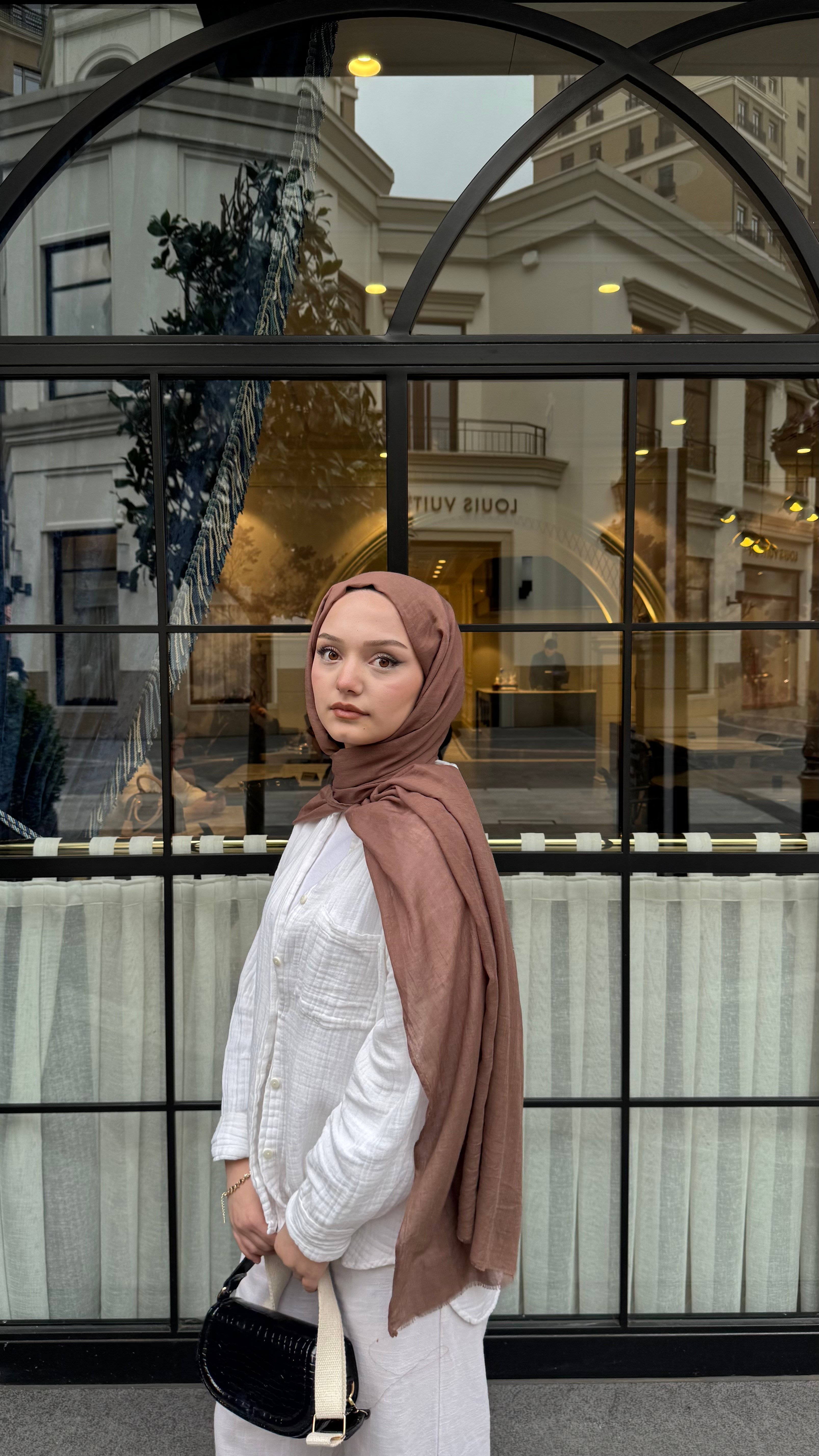 Claire Pamuk  Şal- Ceviz -ŞAL