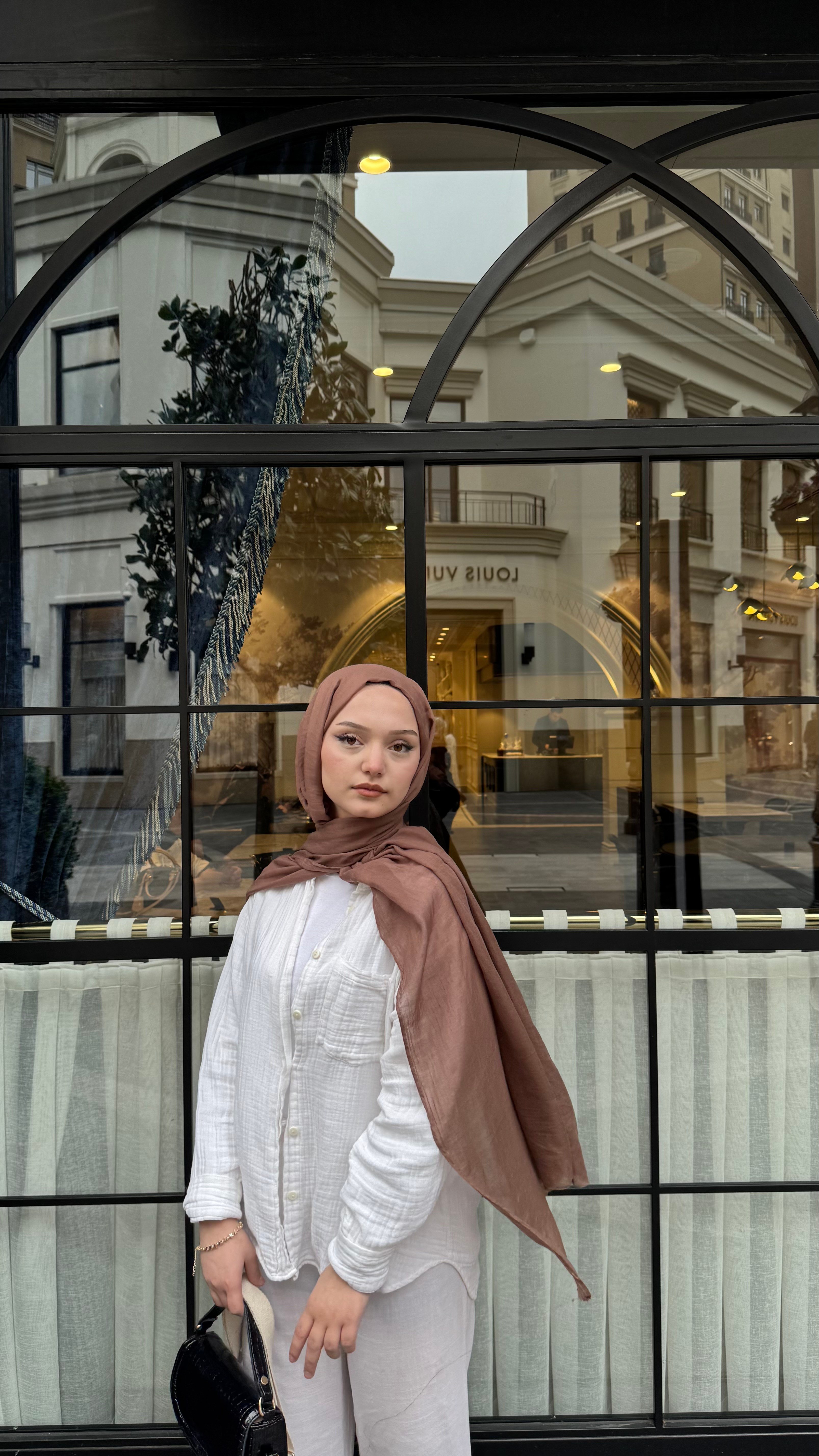 Claire Pamuk  Şal- Ceviz -ŞAL