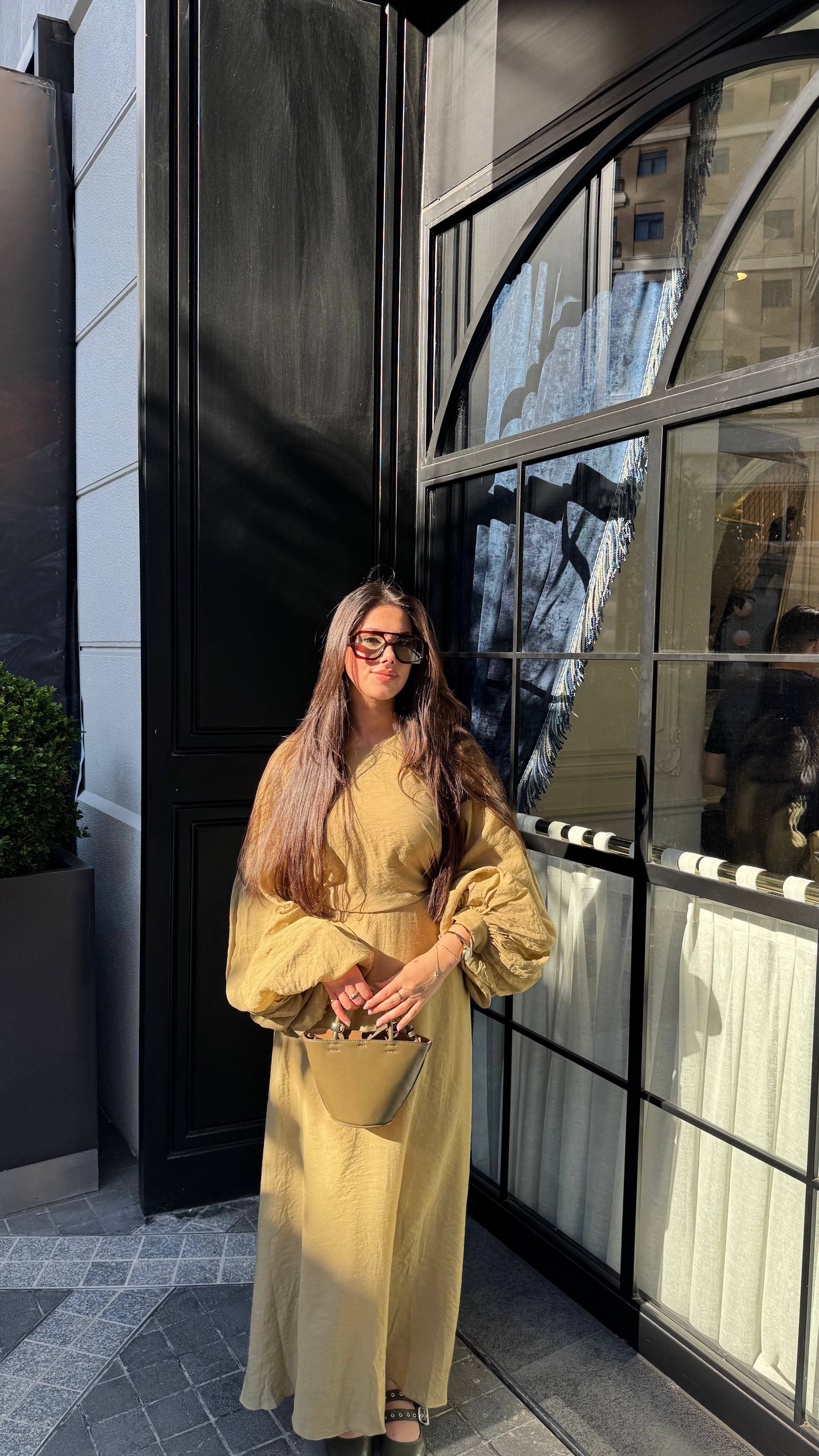 Olive Balon Elbise-ELBİSE