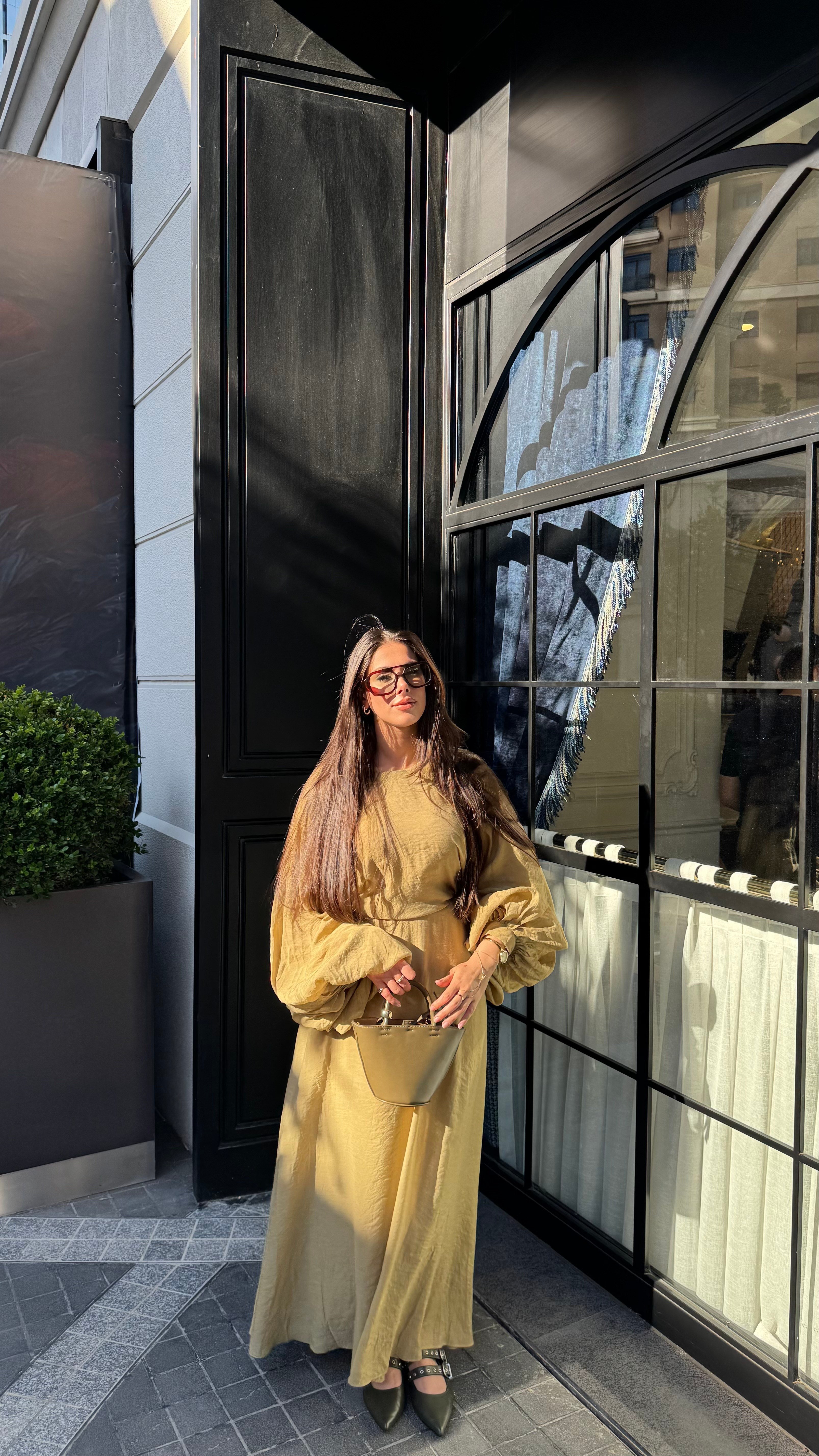 Olive Balon Elbise-ELBİSE