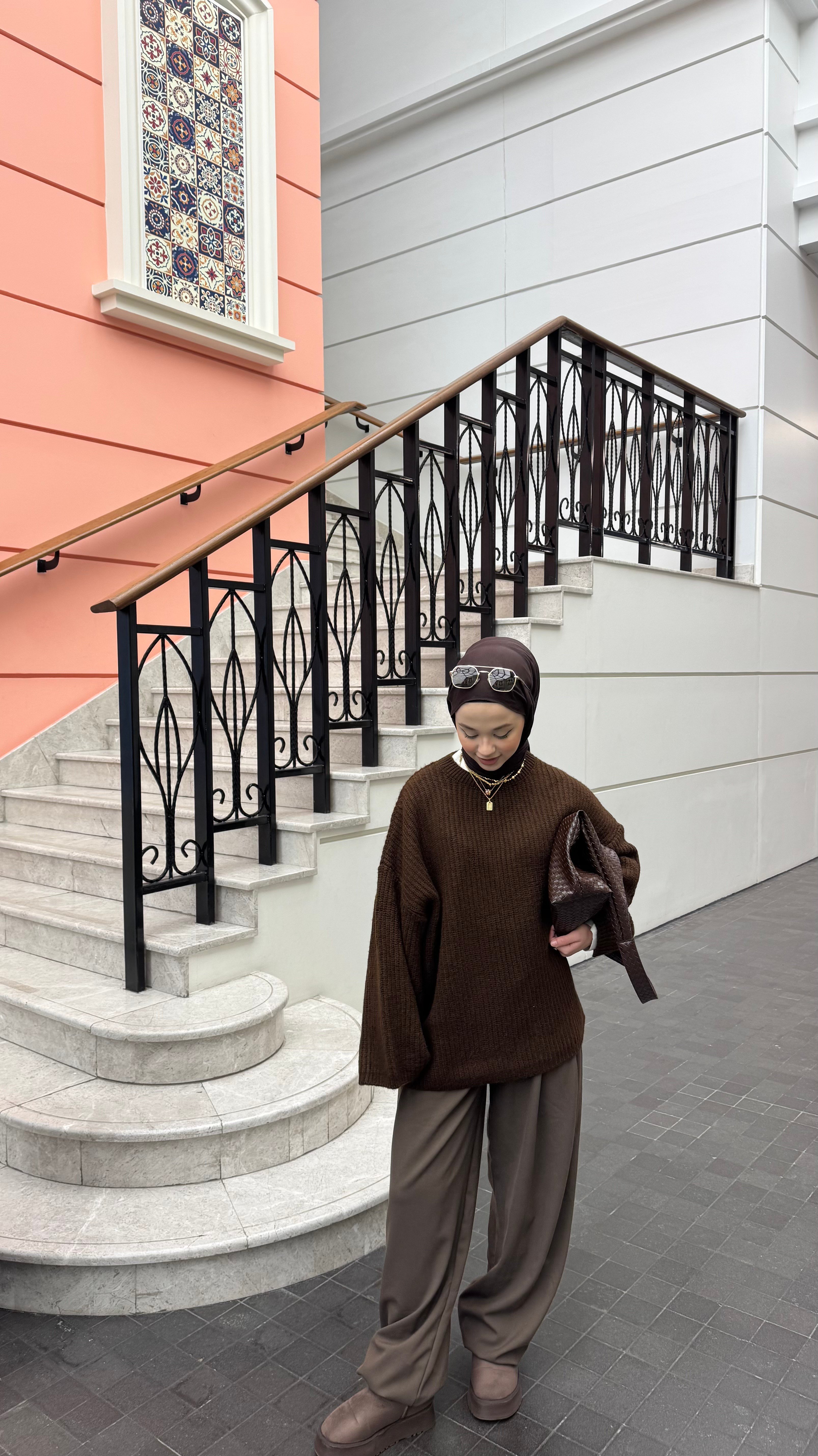 Ombre Acı Kahve Kazak -Kazak