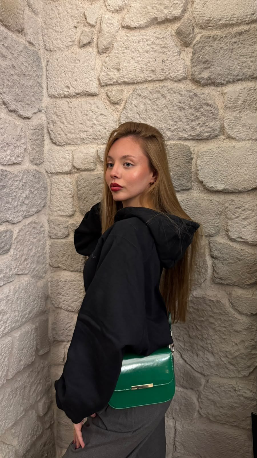 Pamuk Sweatshirt Füme-Sweatshirt