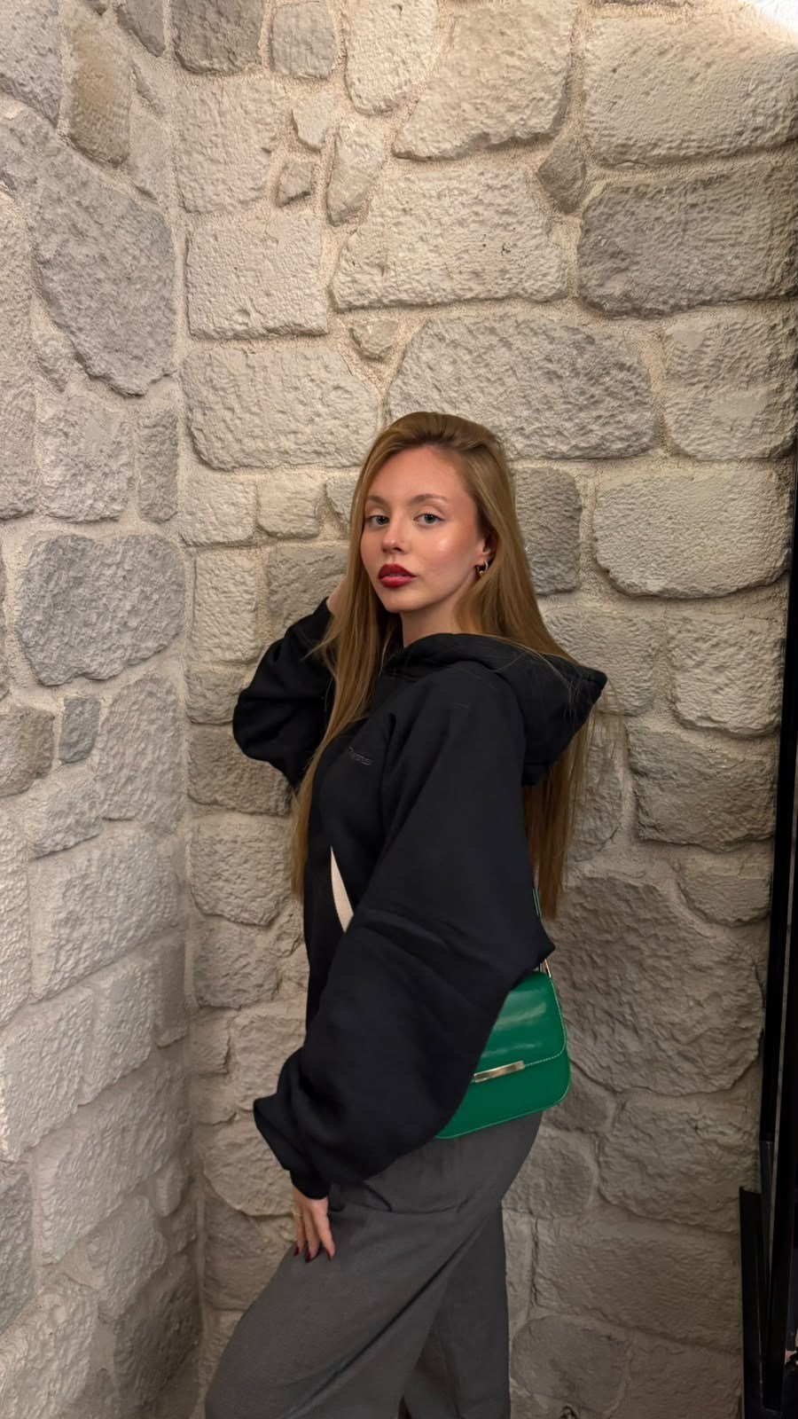 Pamuk Sweatshirt Füme-Sweatshirt