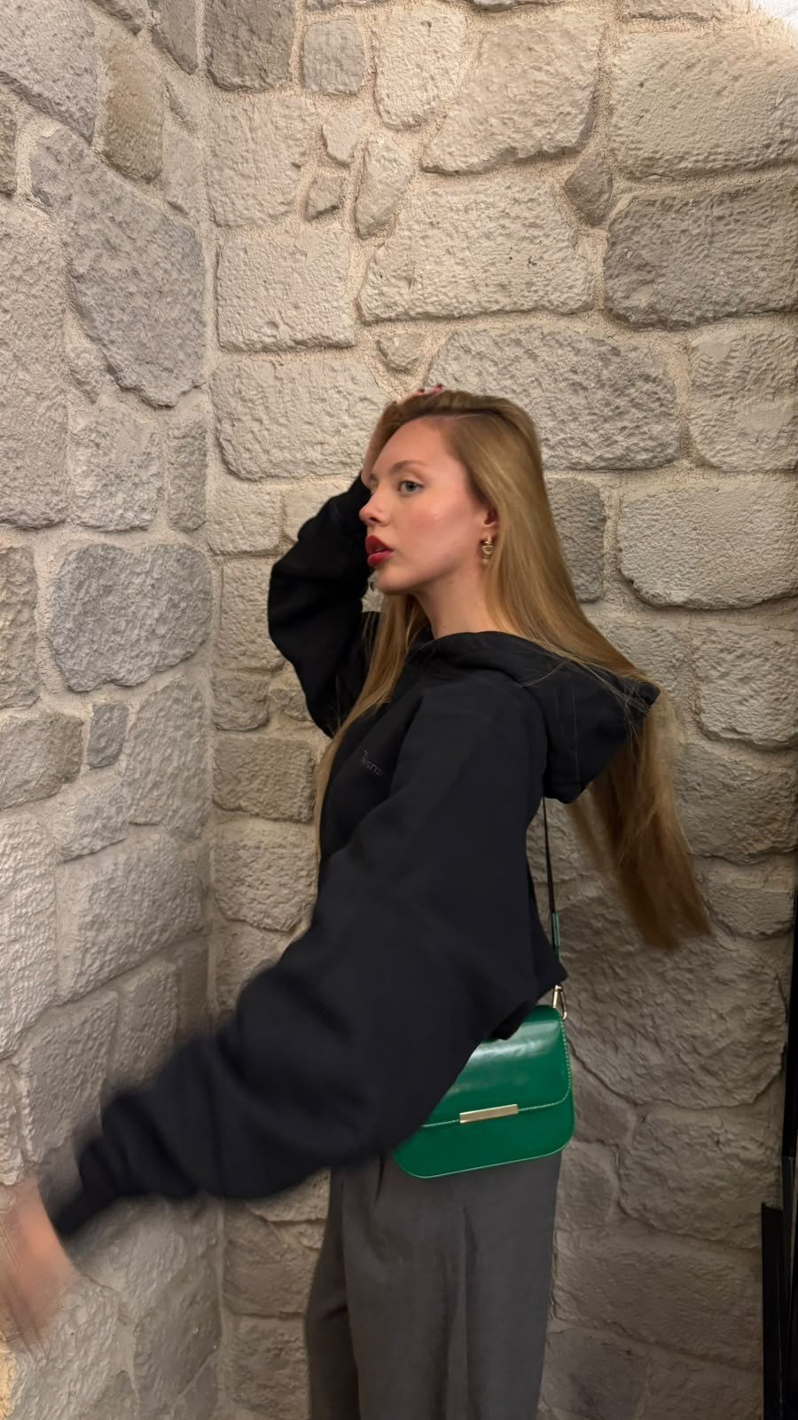 Pamuk Sweatshirt Füme-Sweatshirt