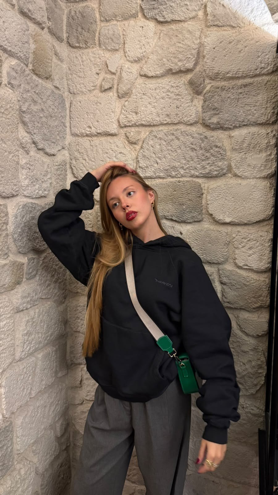 Pamuk Sweatshirt Füme-Sweatshirt