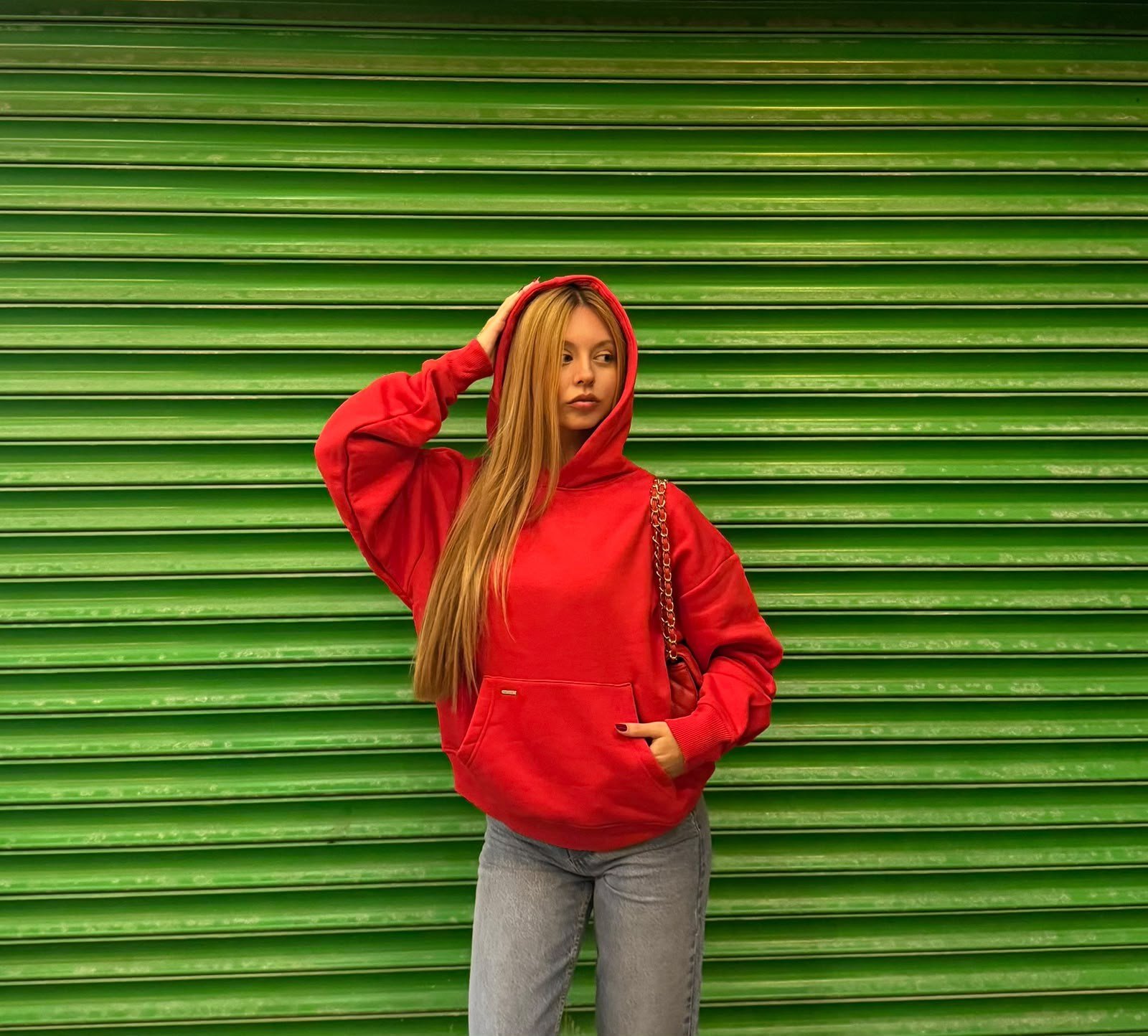 Pamuk Sweatshirt Kırmızı -Sweatshirt