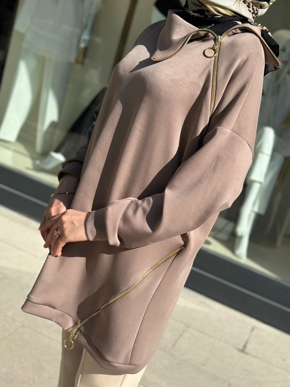 100 OYSHO FERMUARLI SWEAT