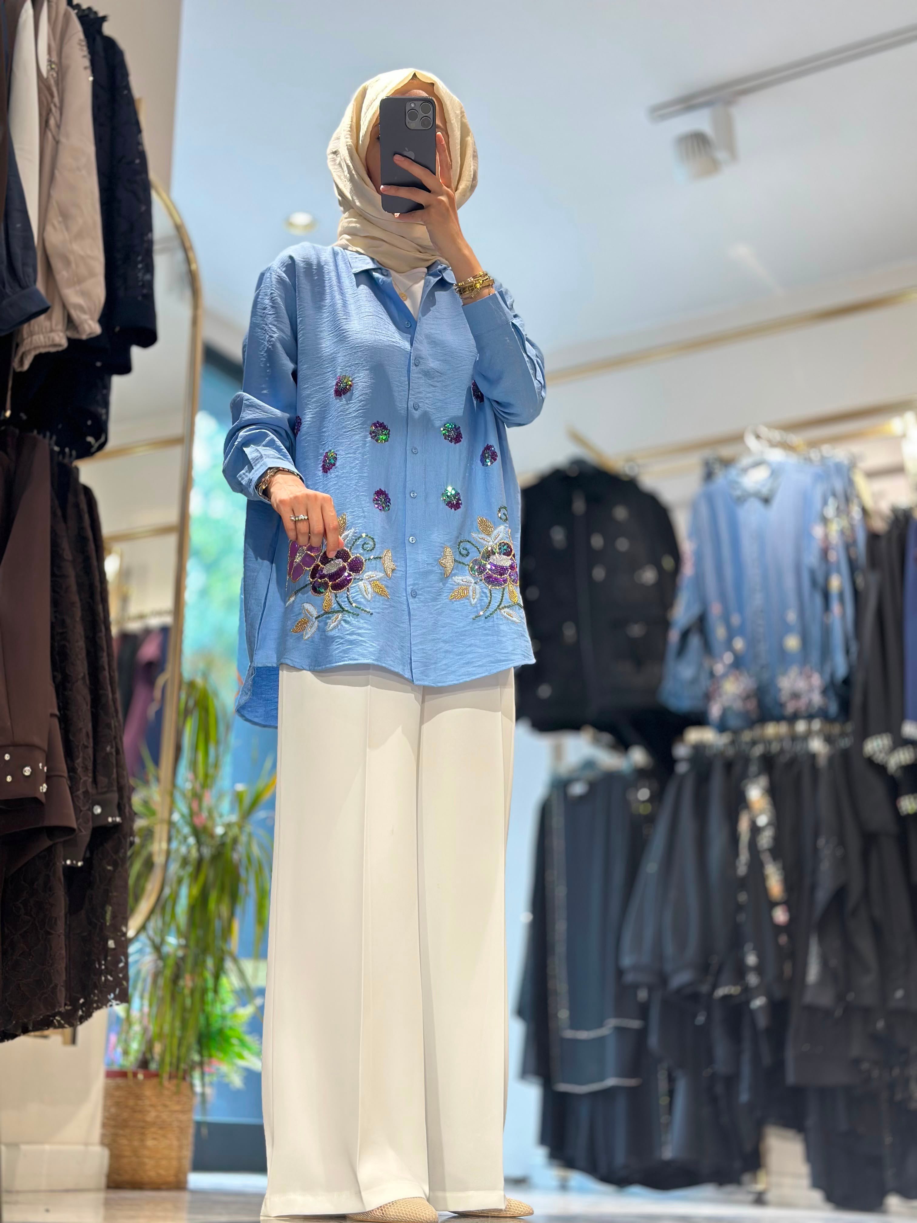 2191 PULLU NAKIŞLI GÖMLEK