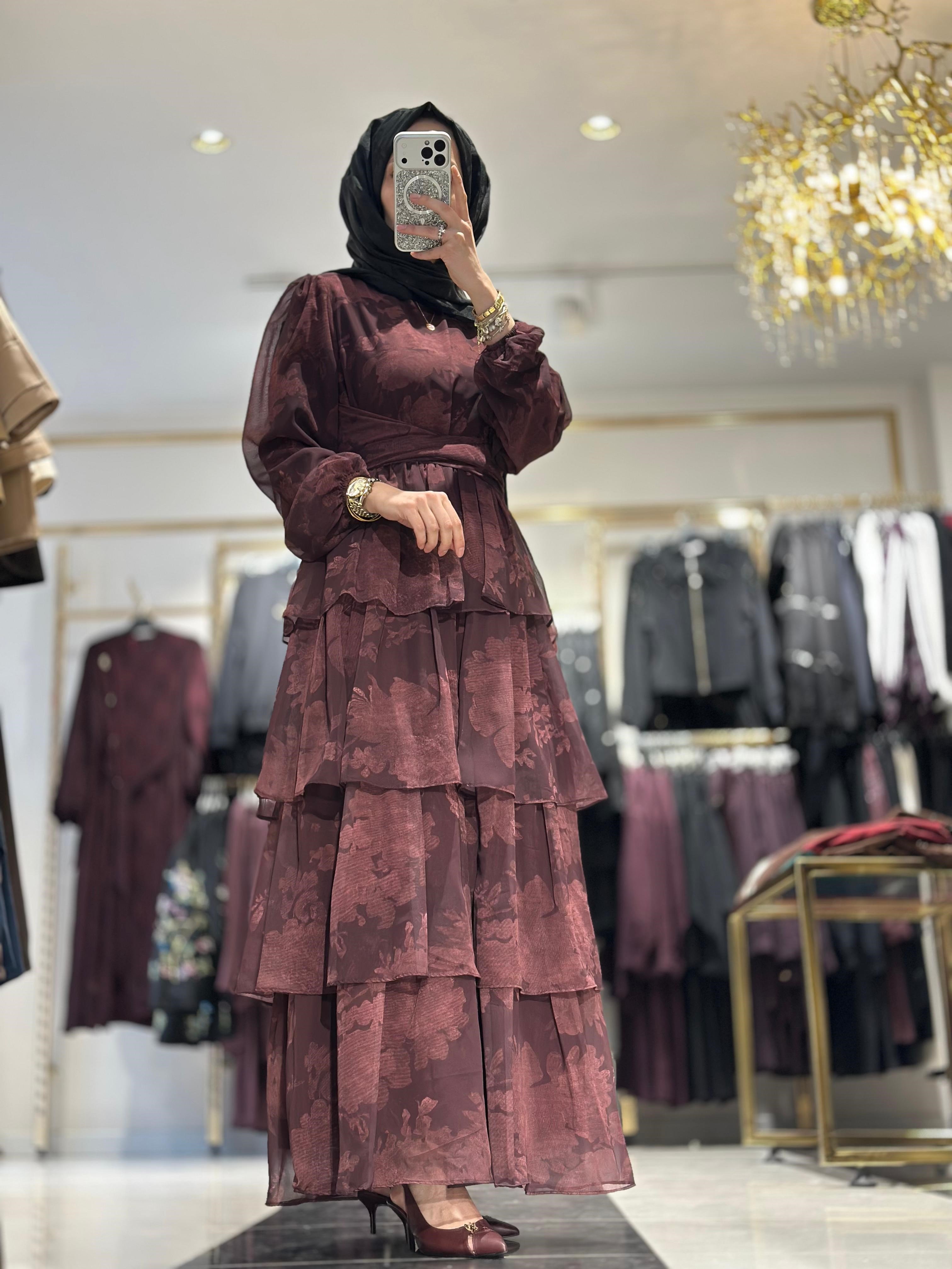 827 ŞİFON ELBİSE 