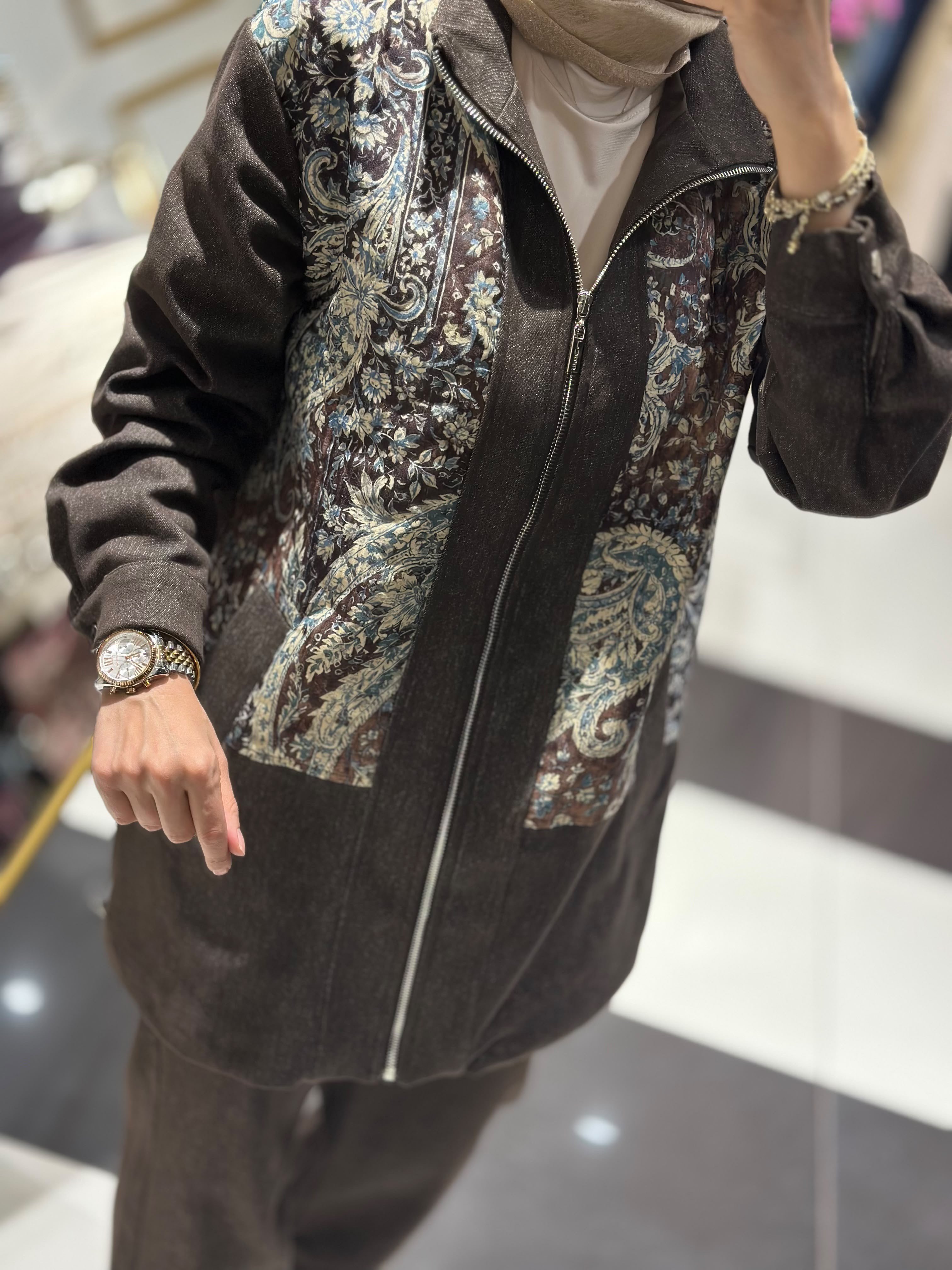 8683 ETNİK DESEN KOT TAKIM