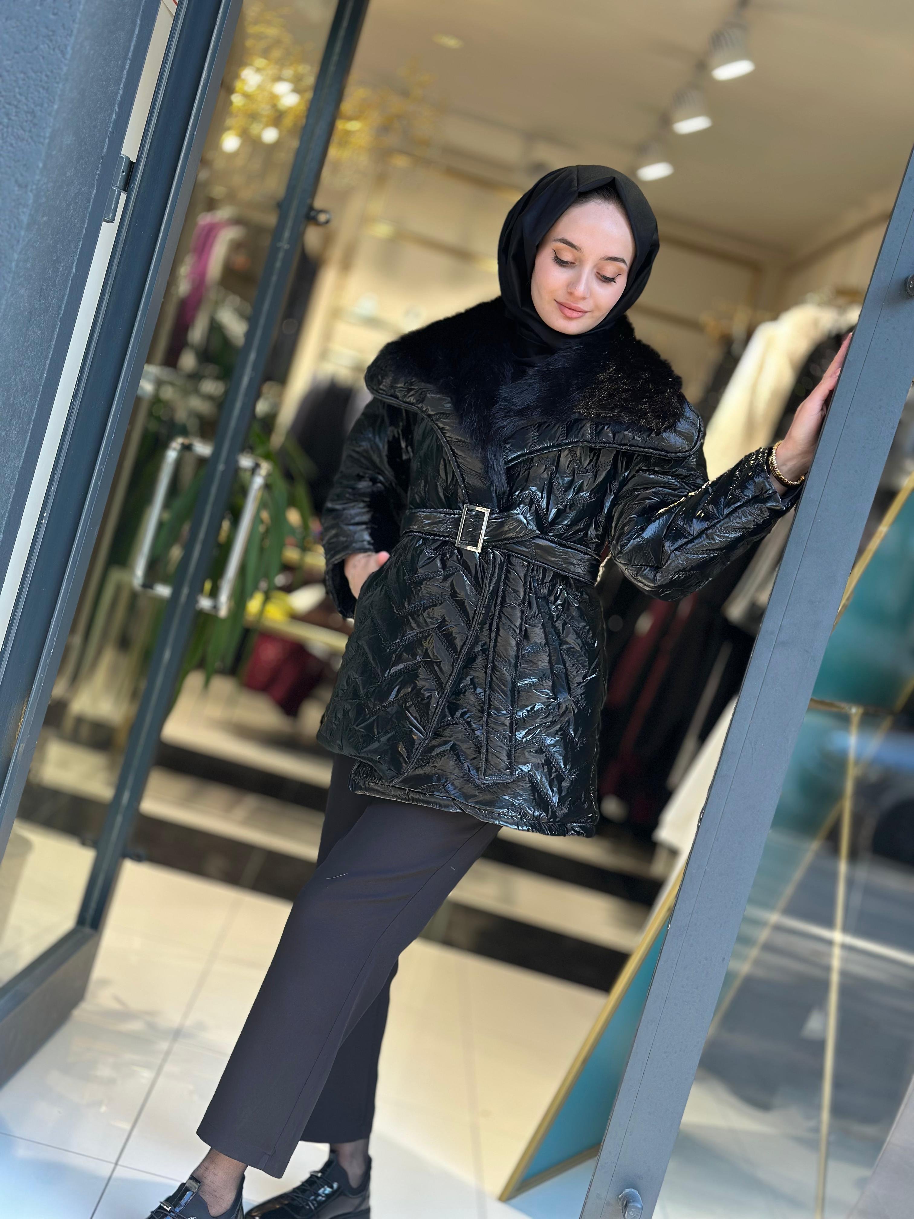 Kürklü Şişme Mont