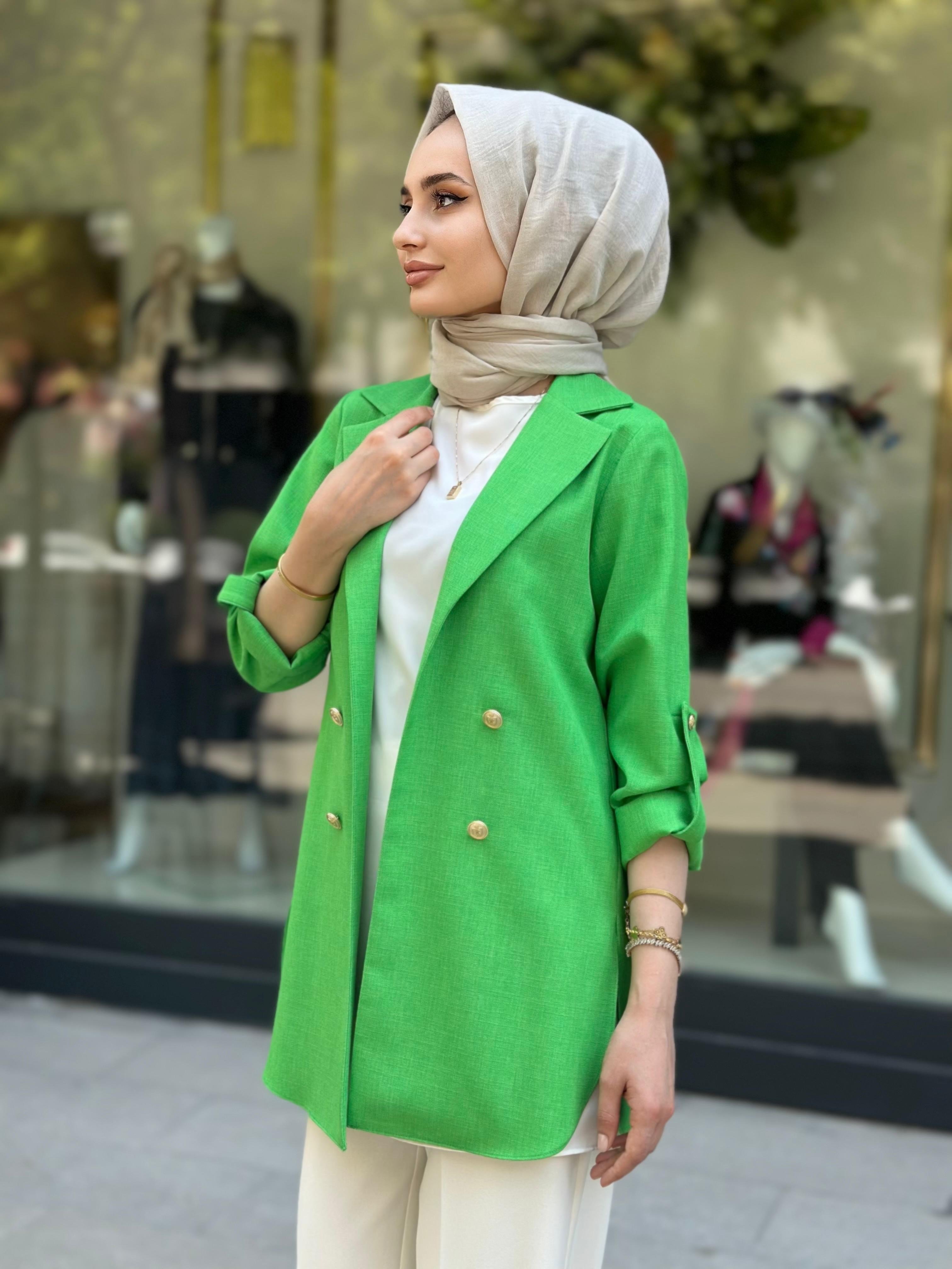 T119 KETEN BLAZER CEKET 