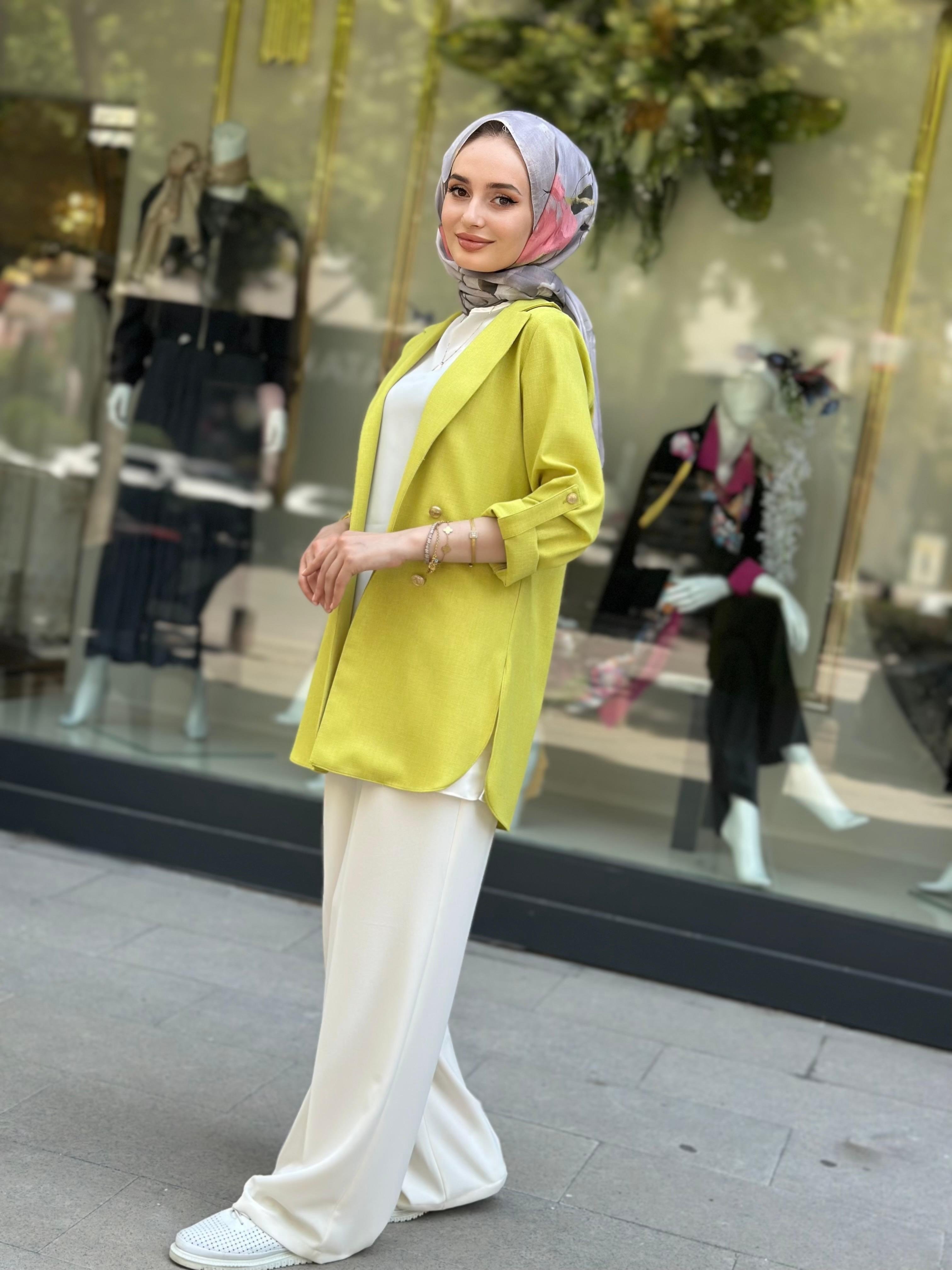 T119 KETEN BLAZER CEKET 