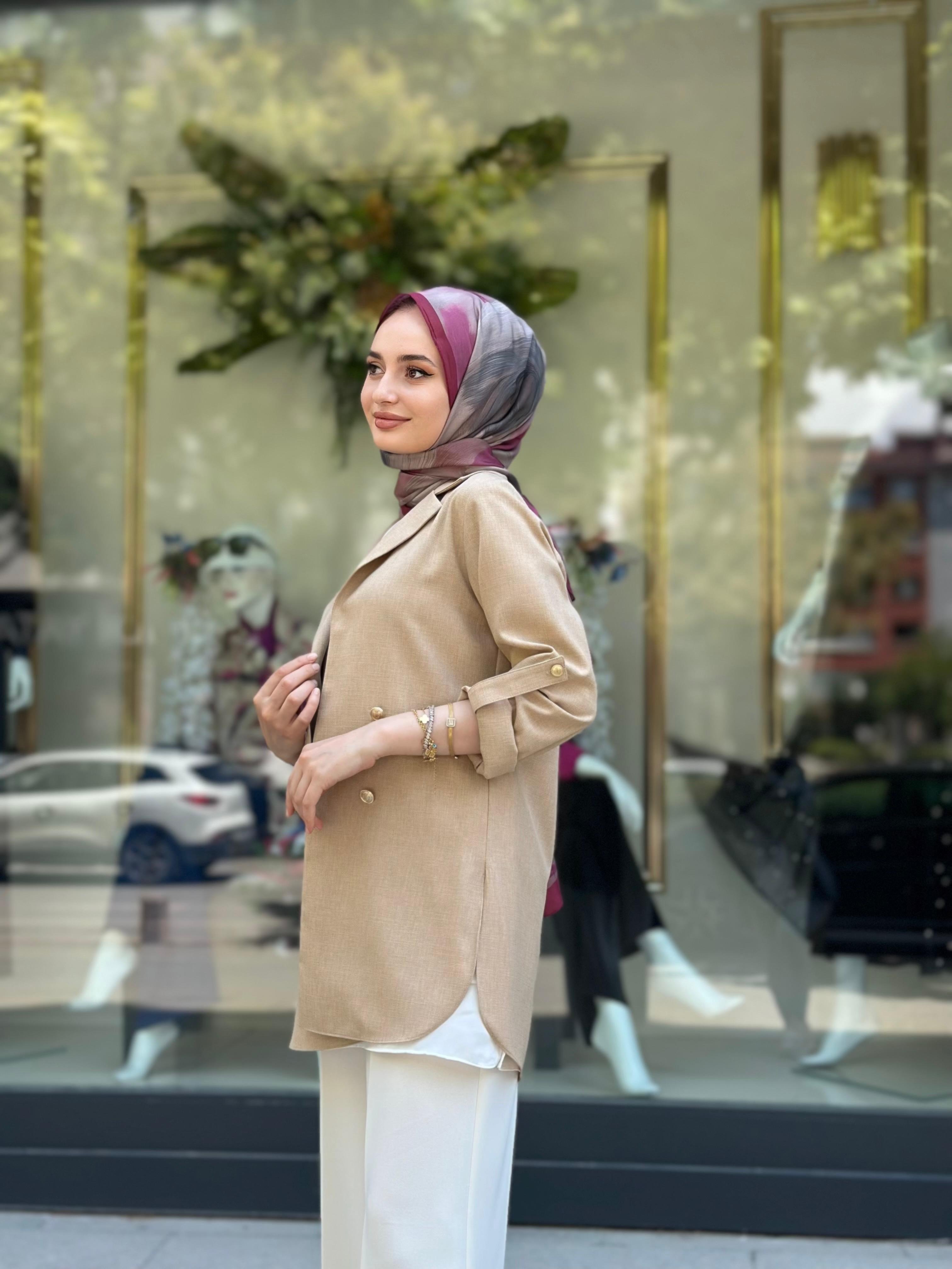 T119 KETEN BLAZER CEKET 