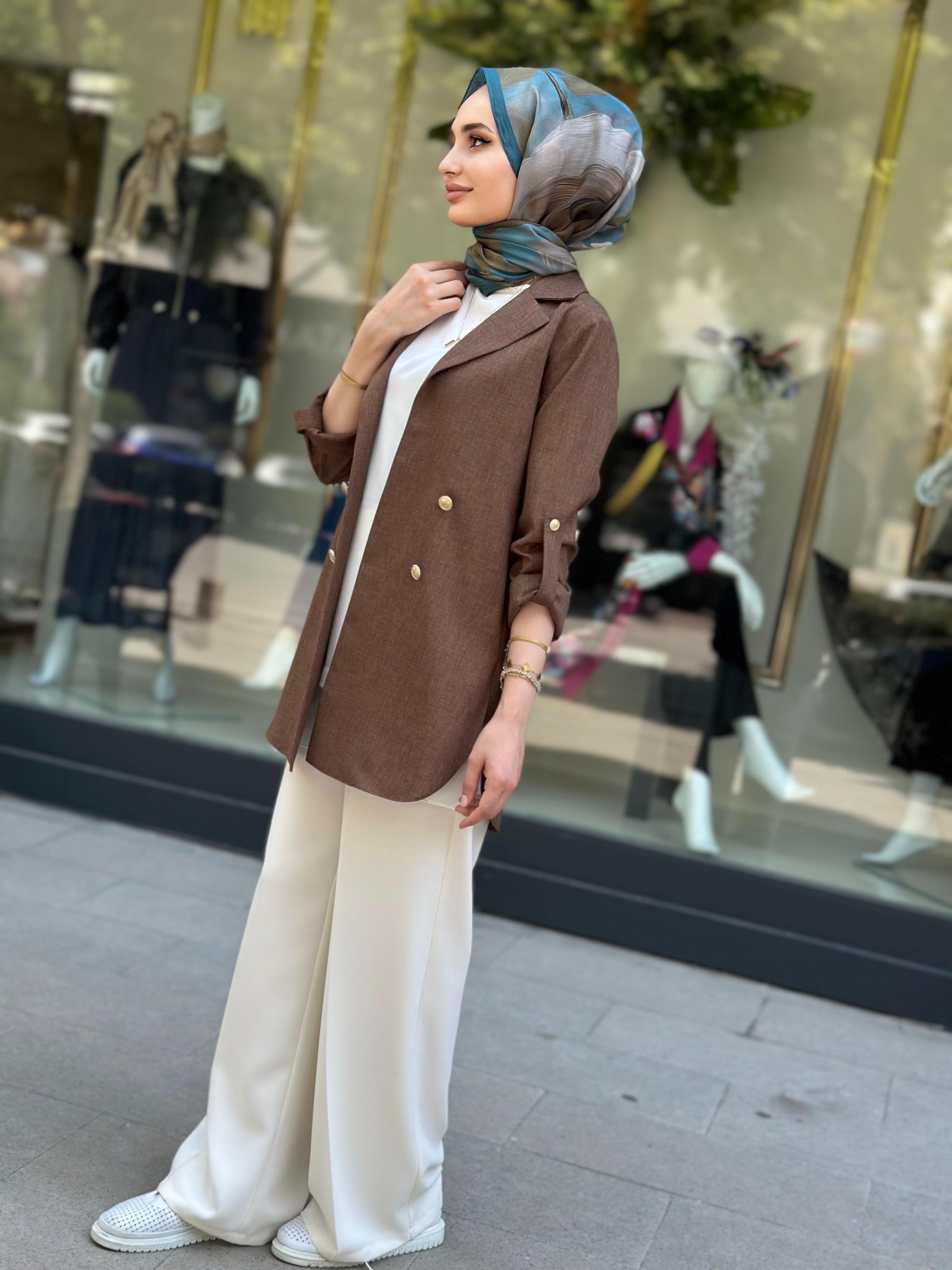 T119 KETEN BLAZER CEKET 