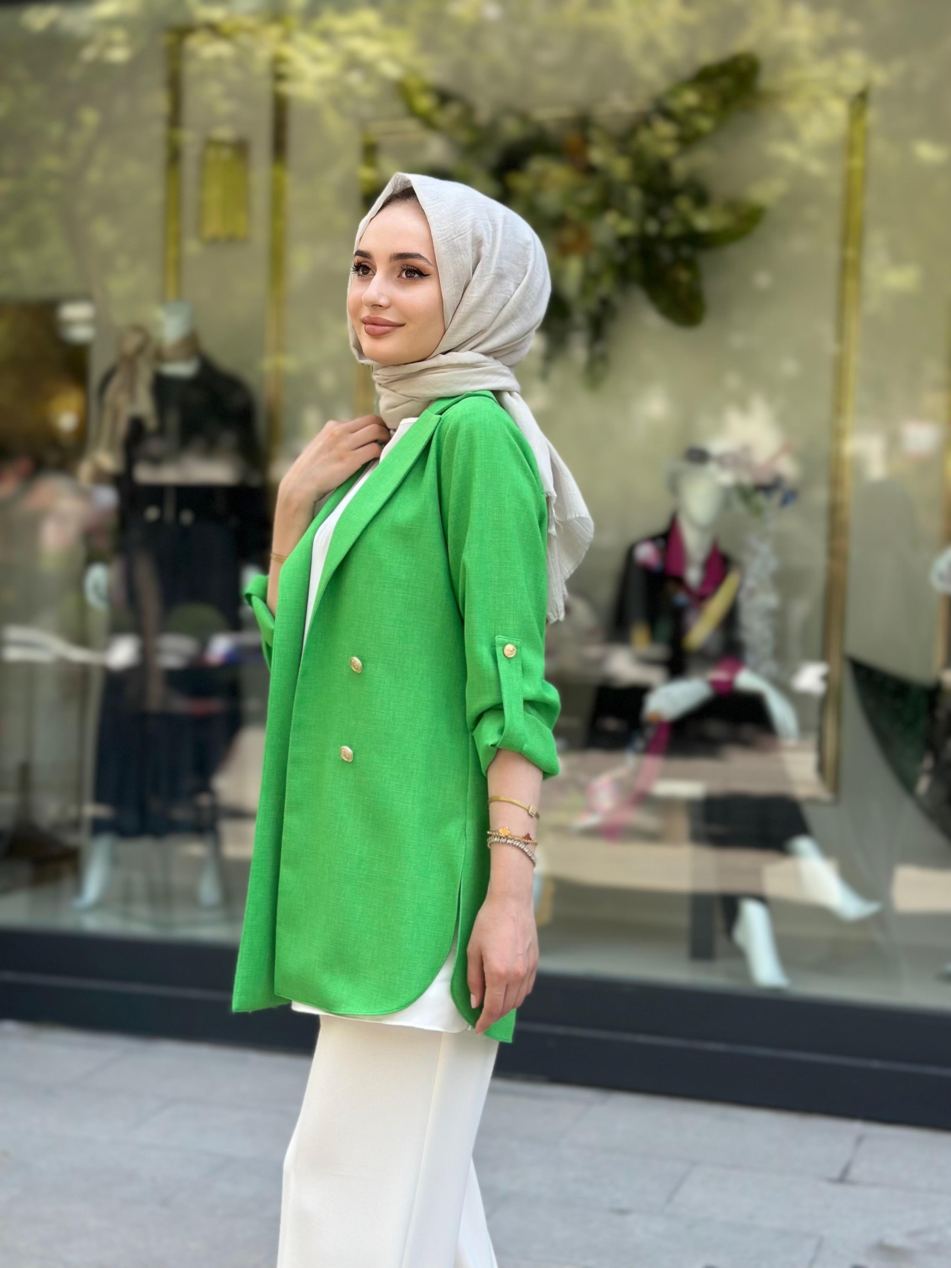 T119 KETEN BLAZER CEKET 