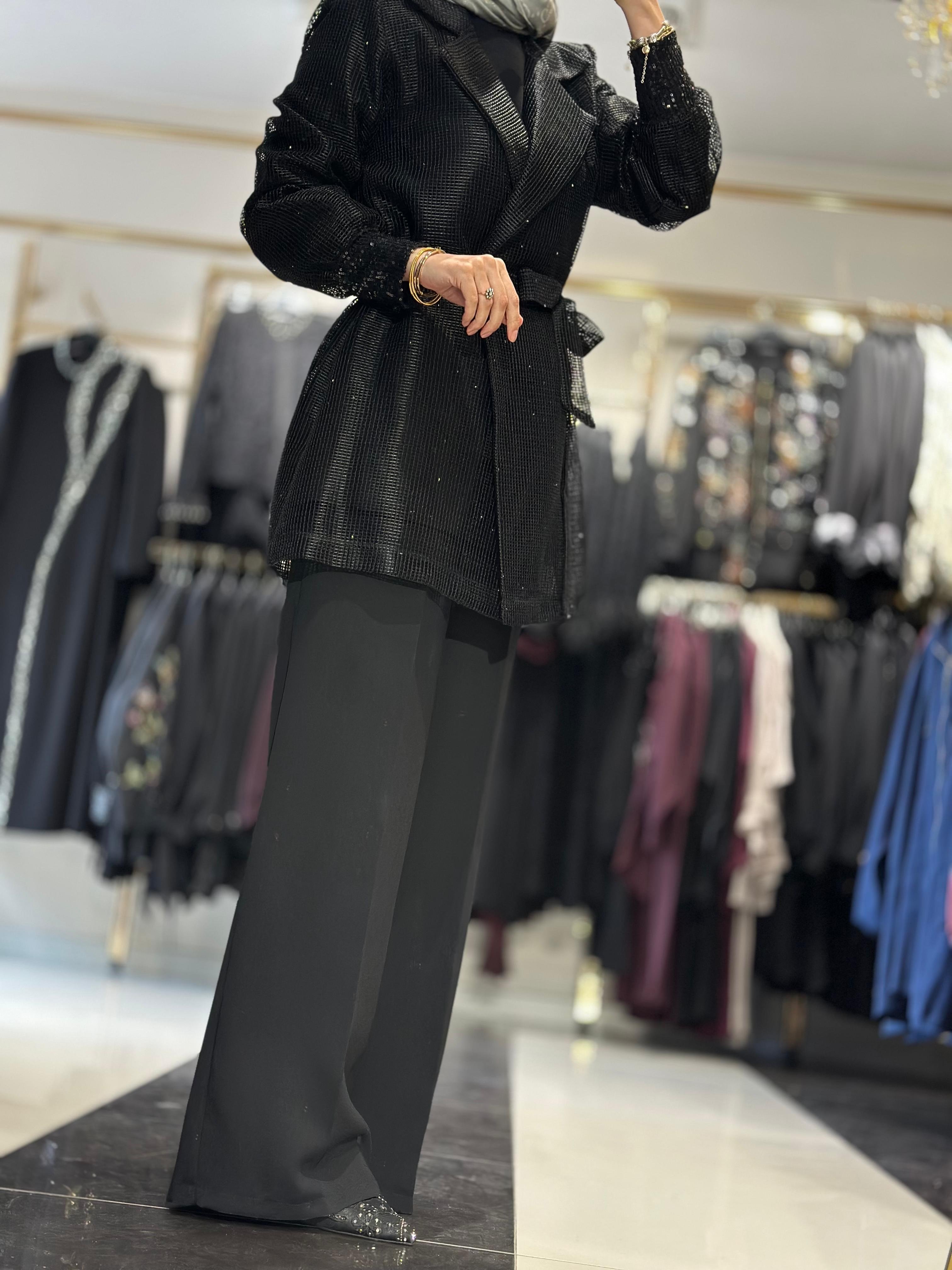 T1272 FİLE CEKETLİ İKİLİ TAKIM