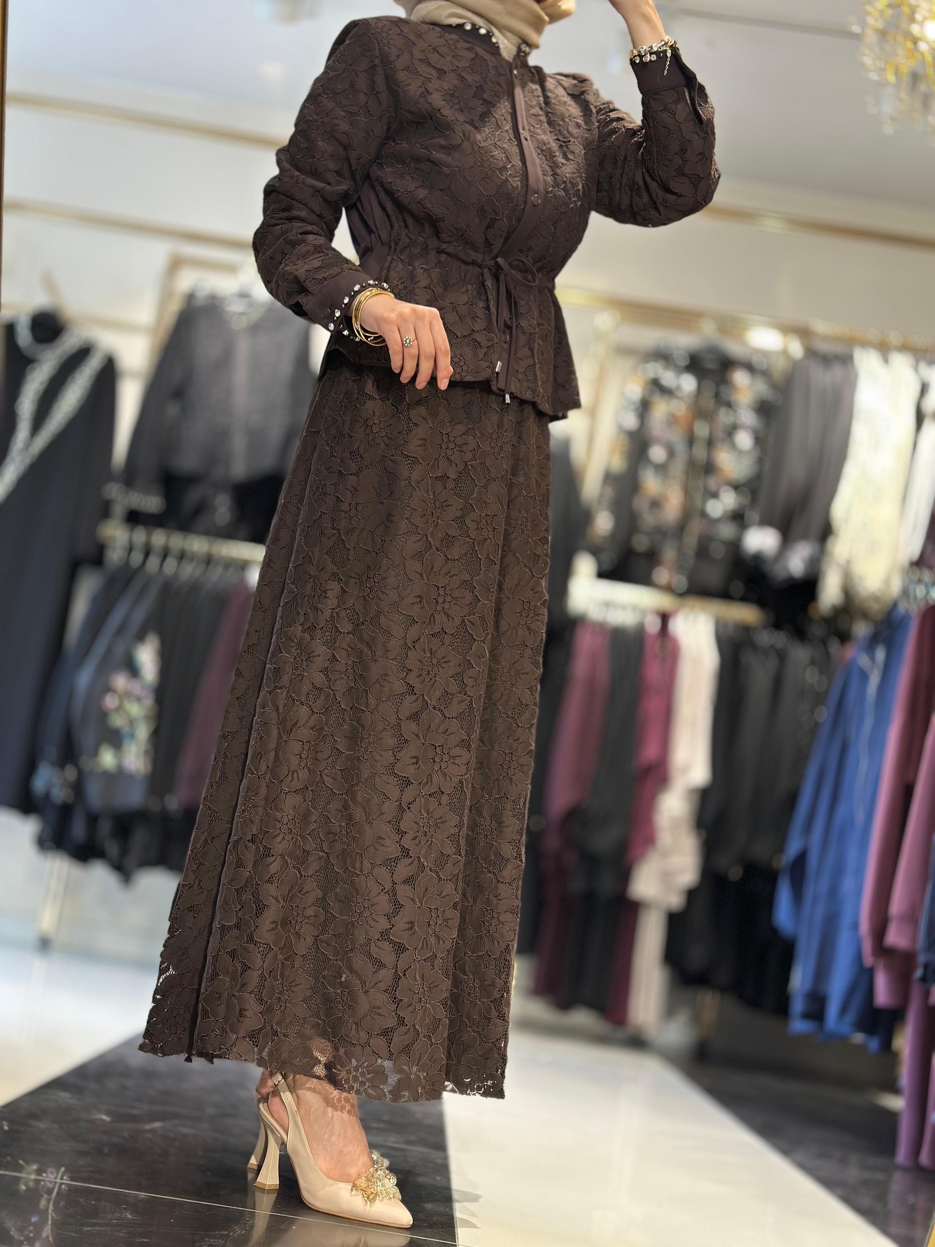T1287 GÜPÜRLÜ ETEKLİ TAKIM