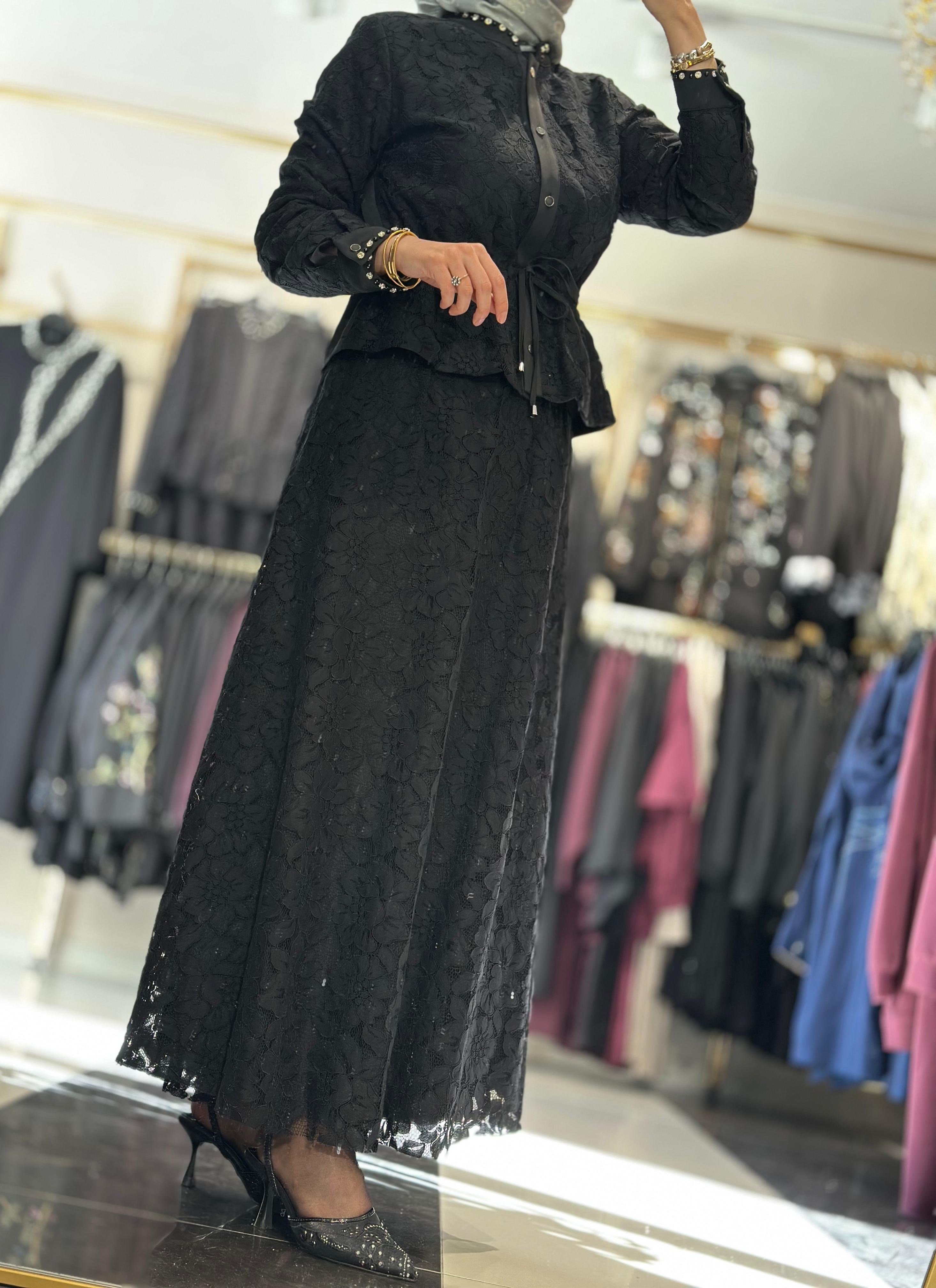 T1287 GÜPÜRLÜ ETEKLİ TAKIM