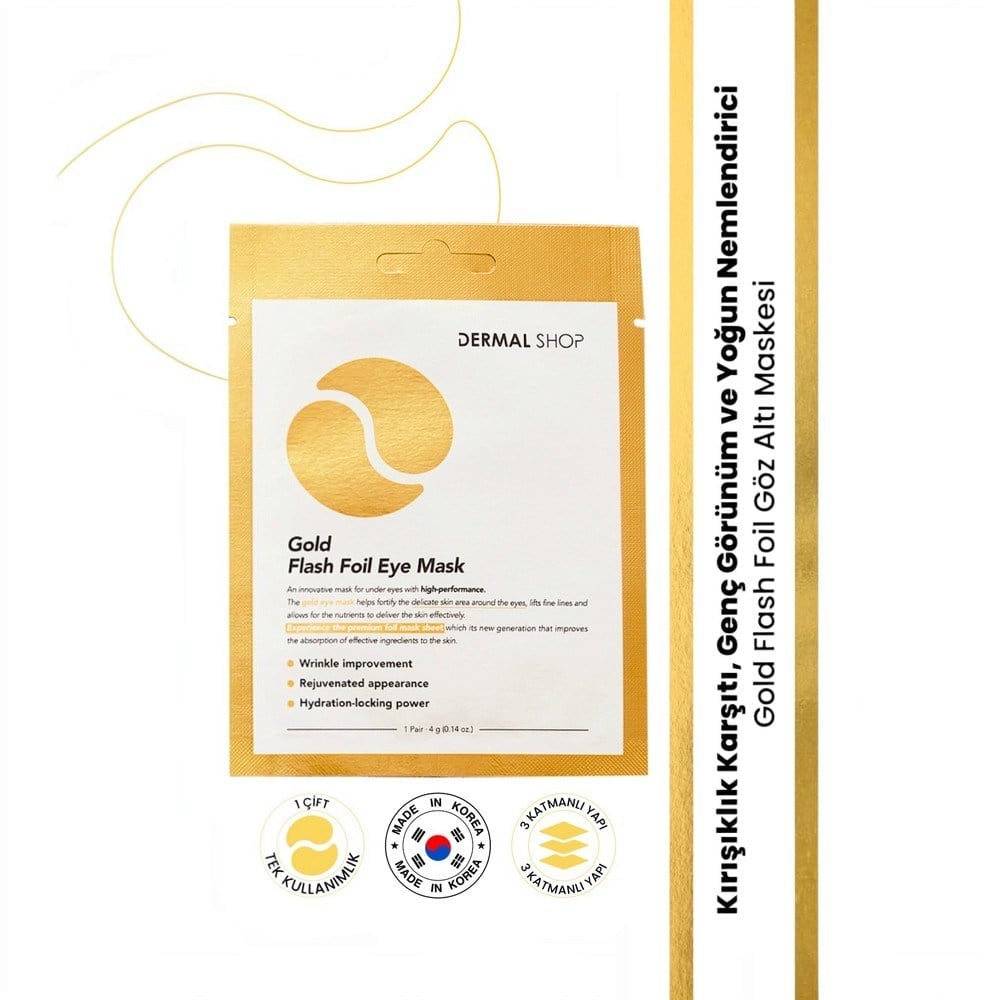 Dermal Gold Flash Foil Göz Maskesi 4 Gr
