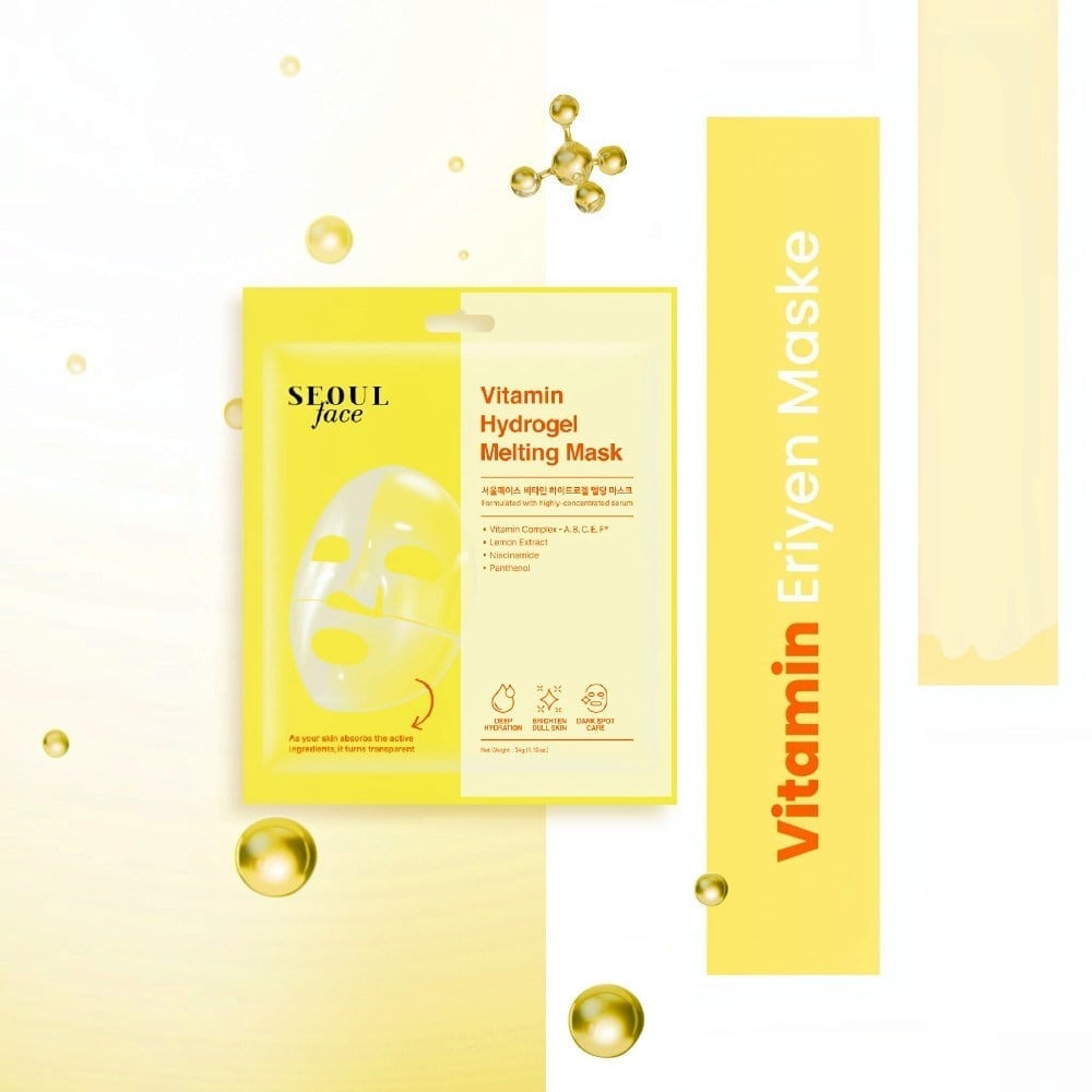 Dermal Seoulface Vitamin Hydrojel Şeffaflaşan Eriyen Maske 34Gr