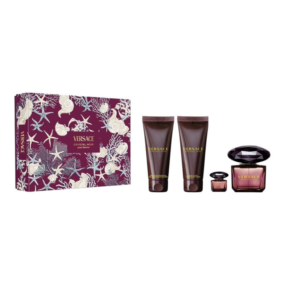 Versace Crystal Noir 90Ml+5Ml+100Bl+100Mlsg Edp Set