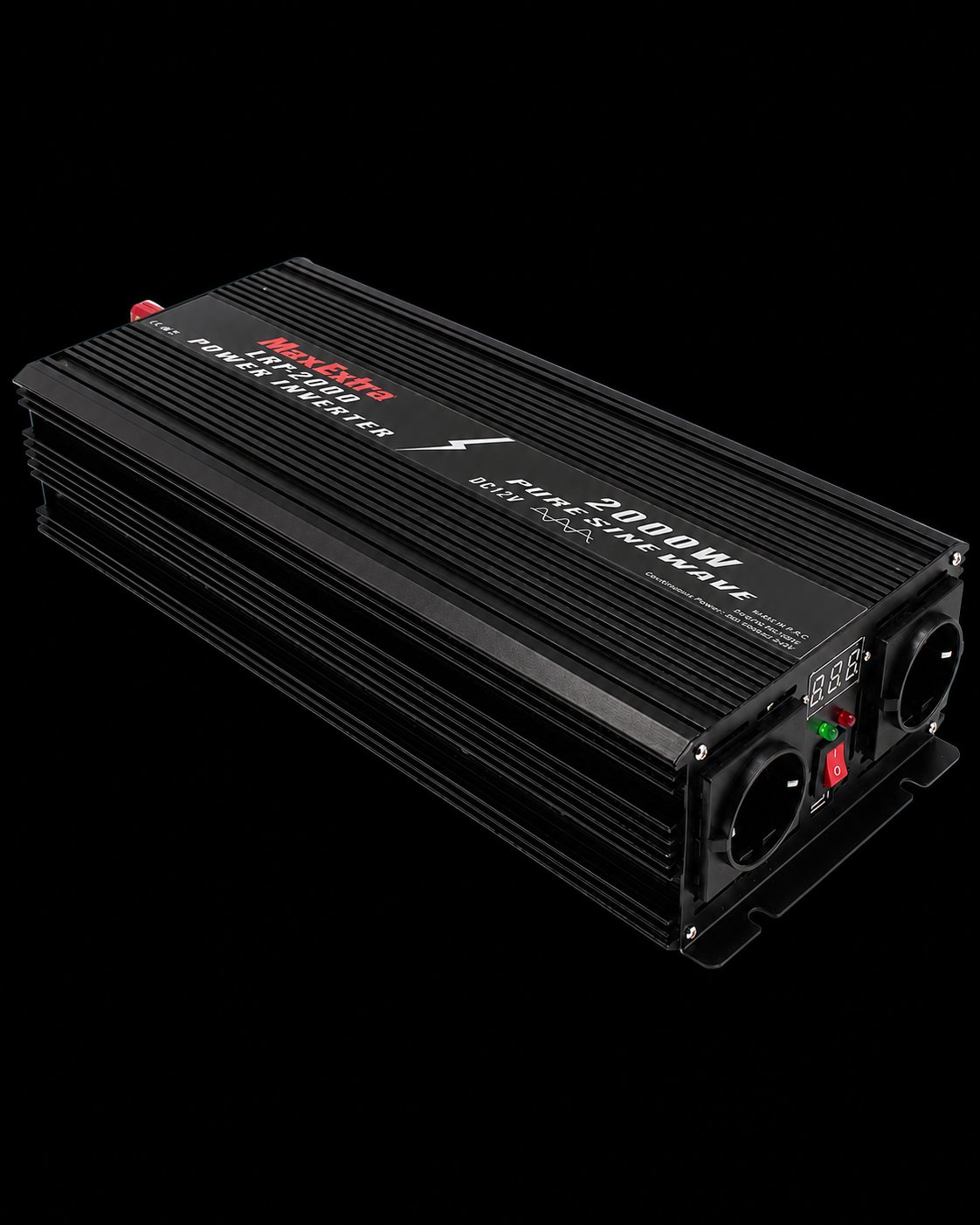 Max-Extra MX.LRP2000 - İnvertör (Güç Dönüştürücü, 2000 W, 12 V→220 V, Tam Sinüs)