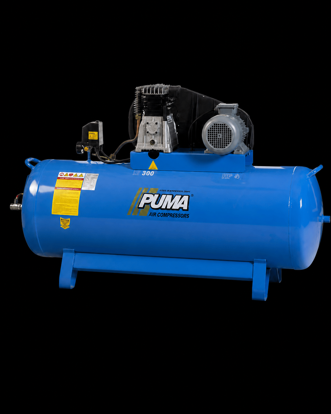 Puma PV3065/300-4 - Kompresör (300 LT, 8 BAR, 4 HP, Döküm 3 Kafa, Trifaze)
