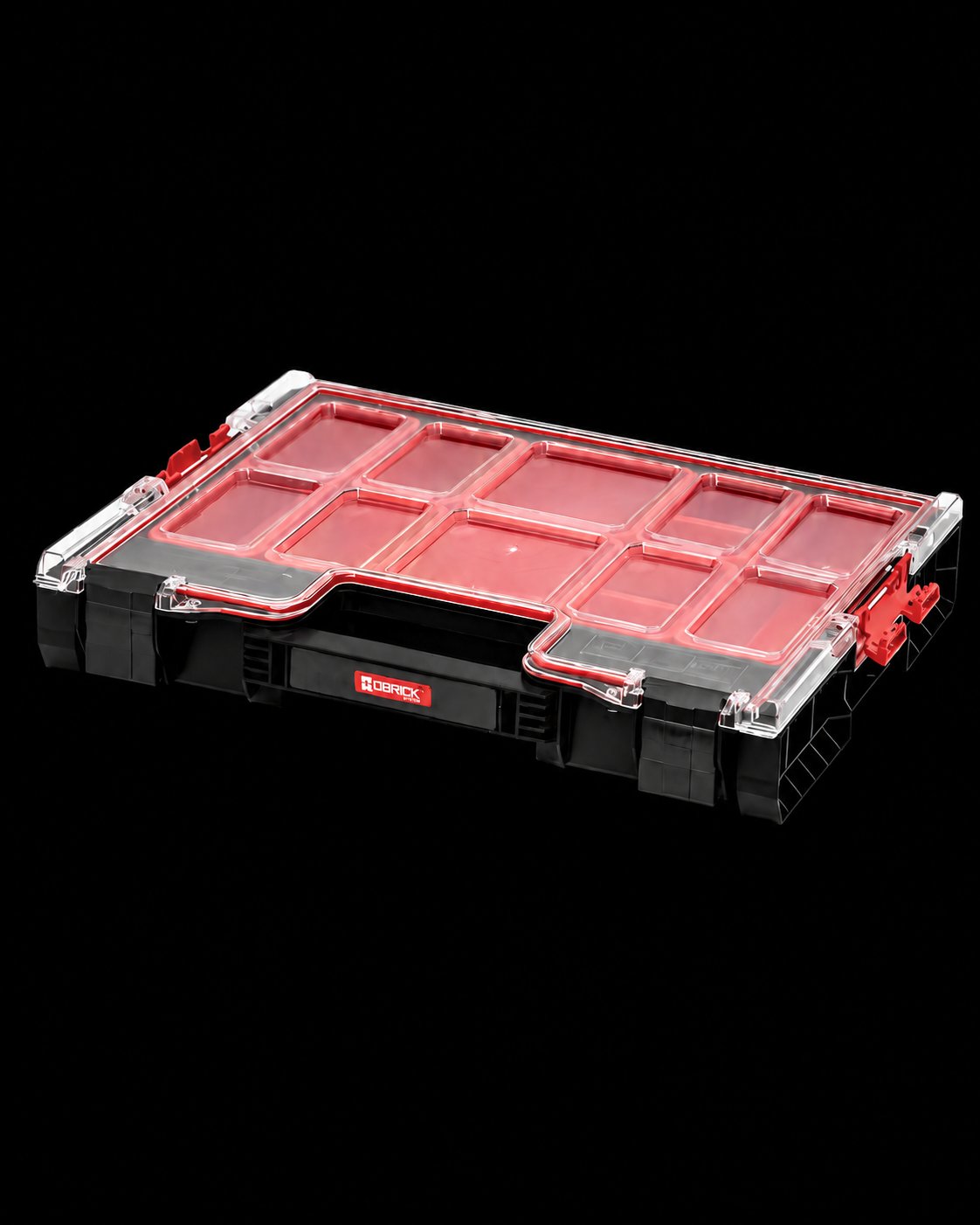 Qbrick System Pro Organızer 200 - Parça Organizer (452x358x79 MM, 6 LT, Kırmızı-siyah)