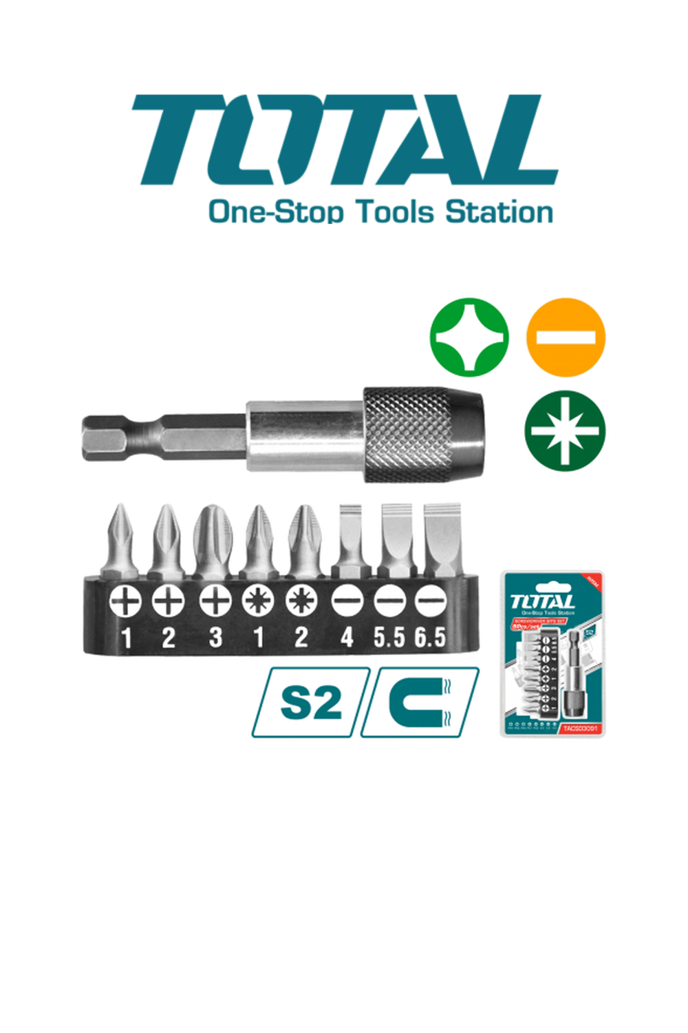 Total 9 Parça Bits Uç Seti