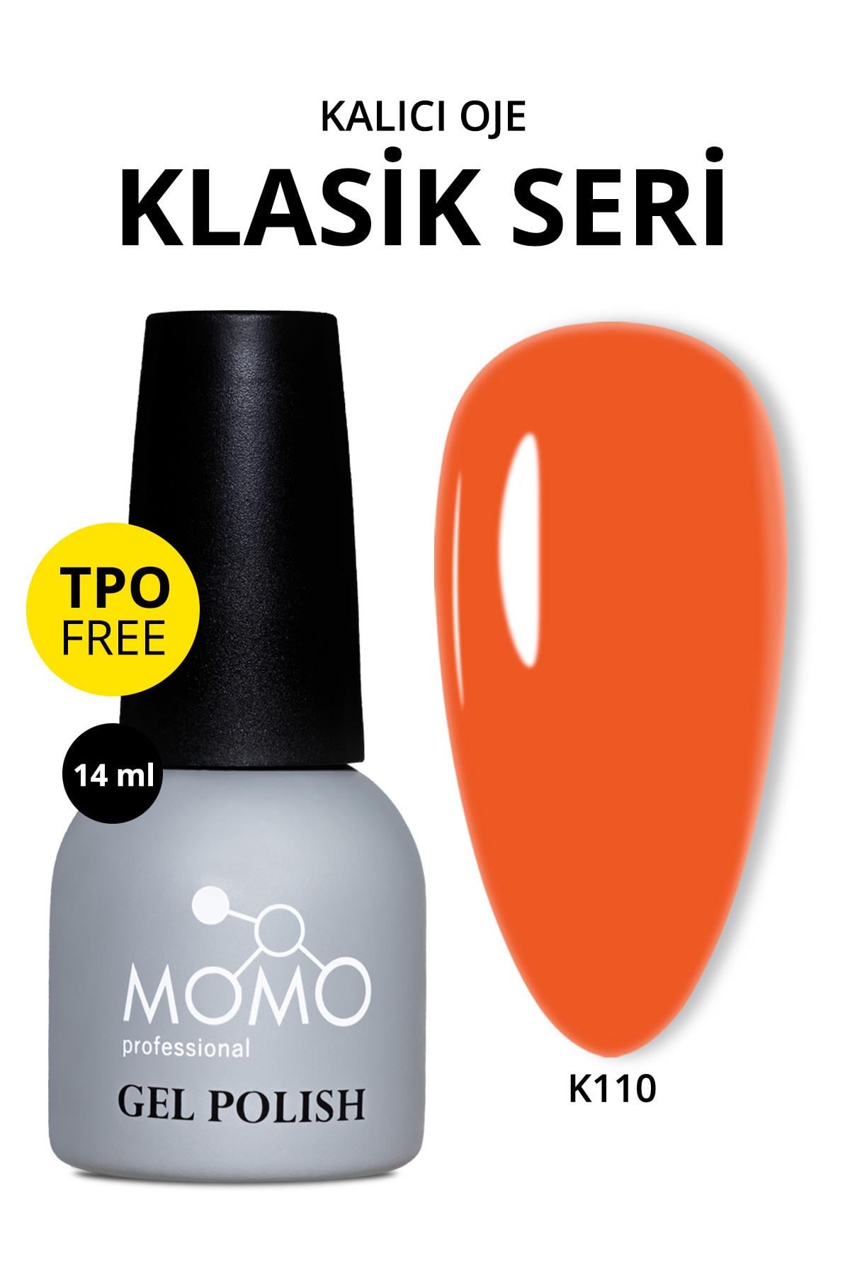 MOMO Professional Kalıcı Oje 14 ml - K110 Canlı Nar Çiçeği