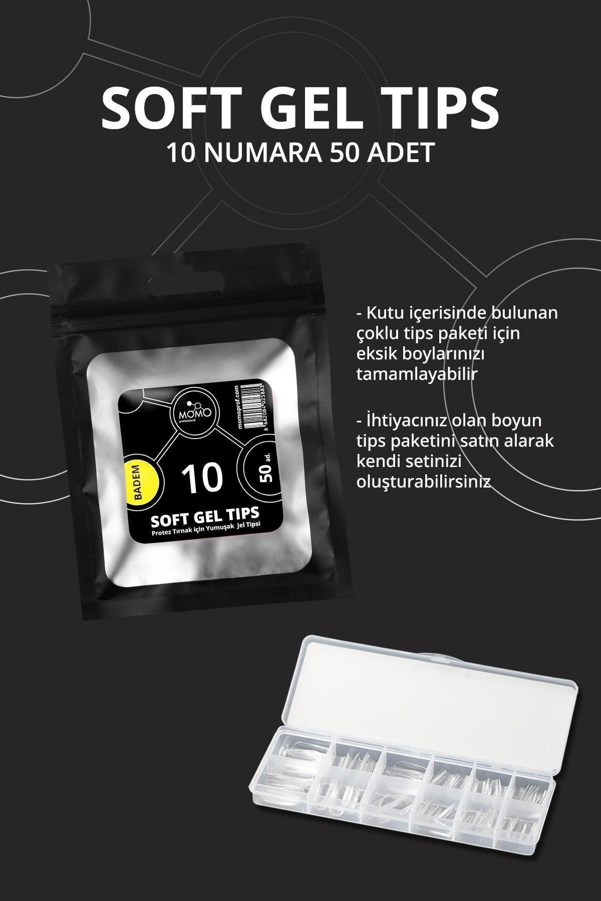 MOMO Professional Soft Gel Tips Badem 50 adet -  No:10