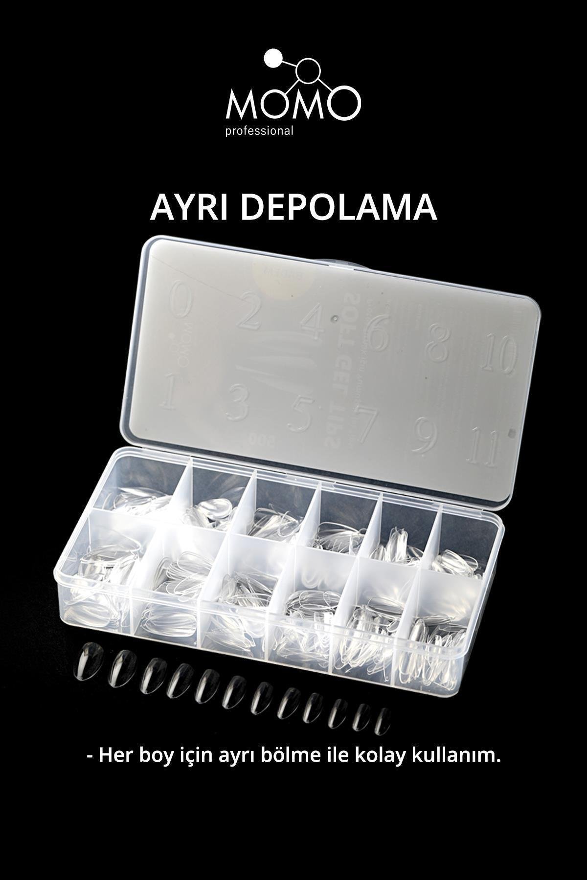 MOMO Professional Tırnak Soft Gel Tips 500 adet - Badem
