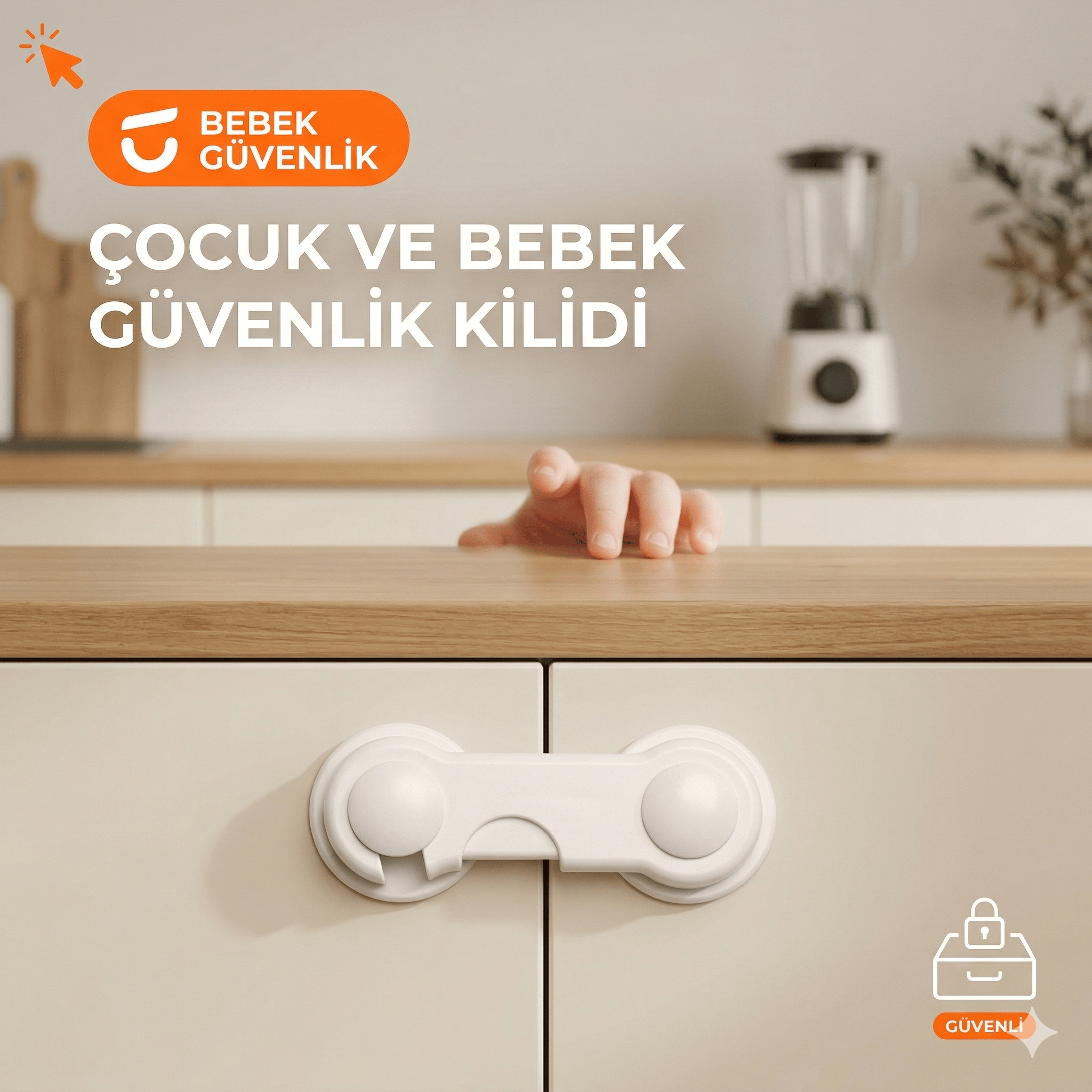 Miningaa 2 Adet İz Bırakmaz Kolay Montaj Çift Kapaklı Dolap Kilit Koruyucu Ve Kilit Bebek Güvenlik