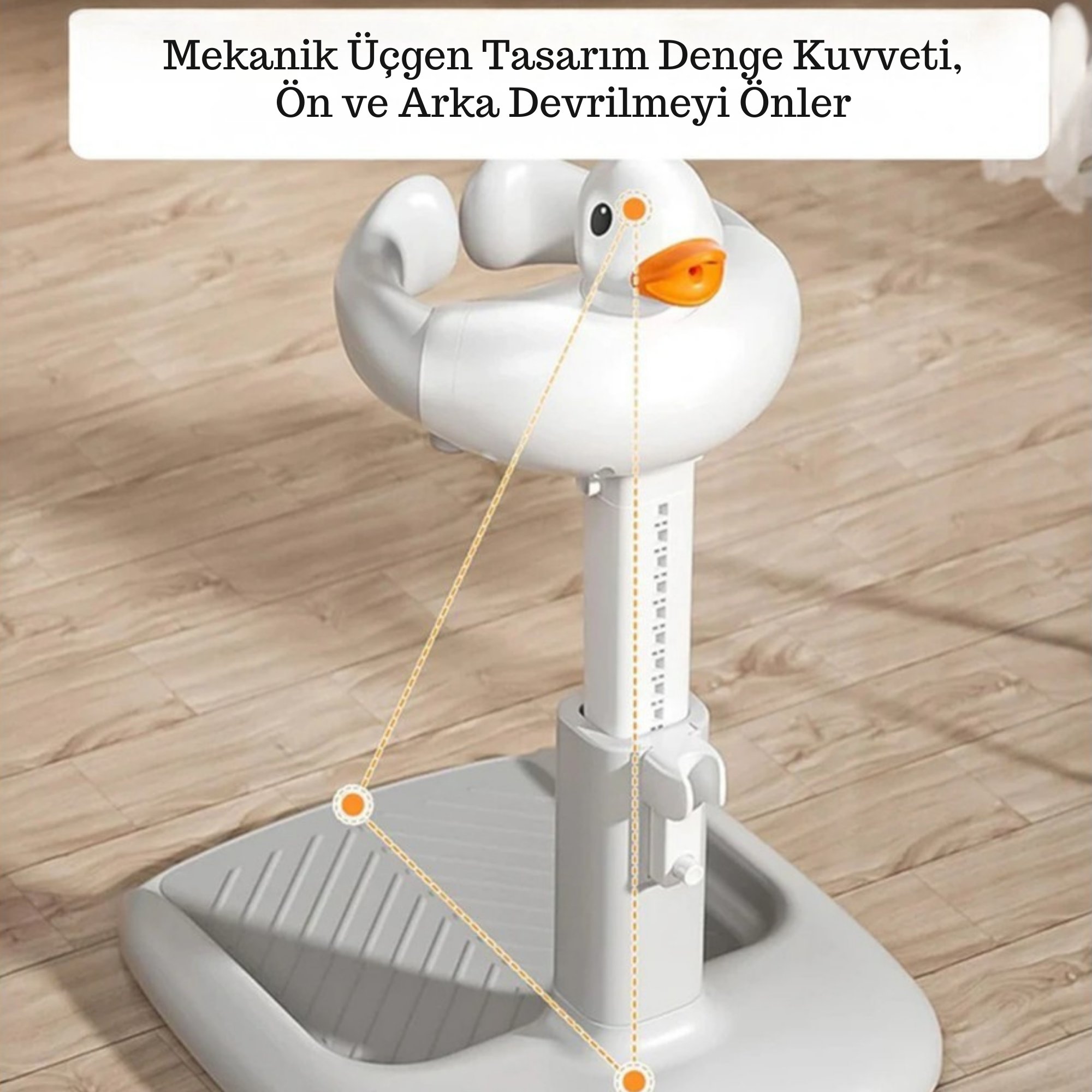 Miningaa Portatif Katlanabilir Ayarlanabilir Ayakta Çocuk Bebek Yıkama Ördek Desen Banyo Küveti Standı