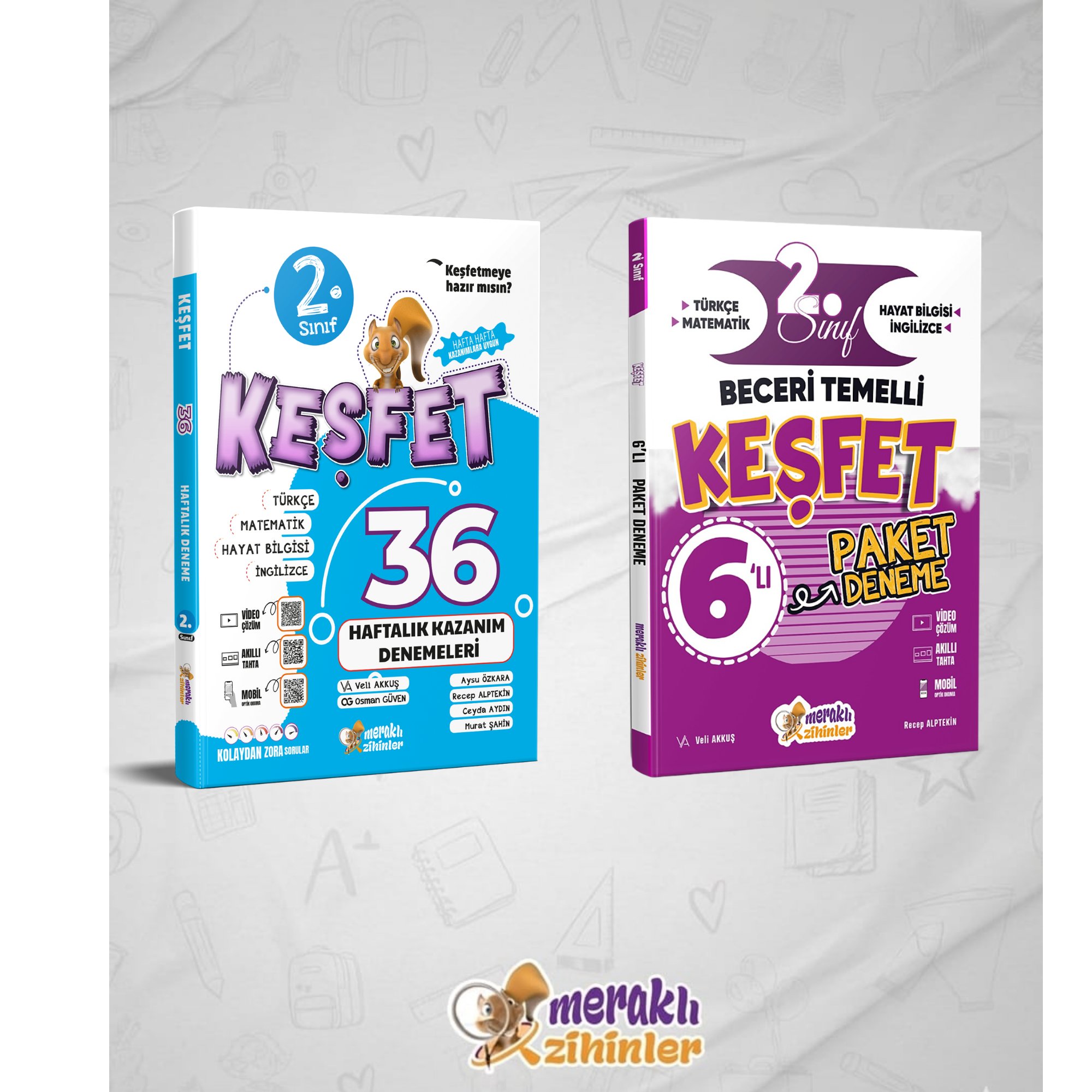 2.SINIF 36 HAFTALIK KAZANIM DENEMESİ + BECERİ TEMELLİ 6'LI SARMAL DENEME PAKETİ (2'Lİ SET)