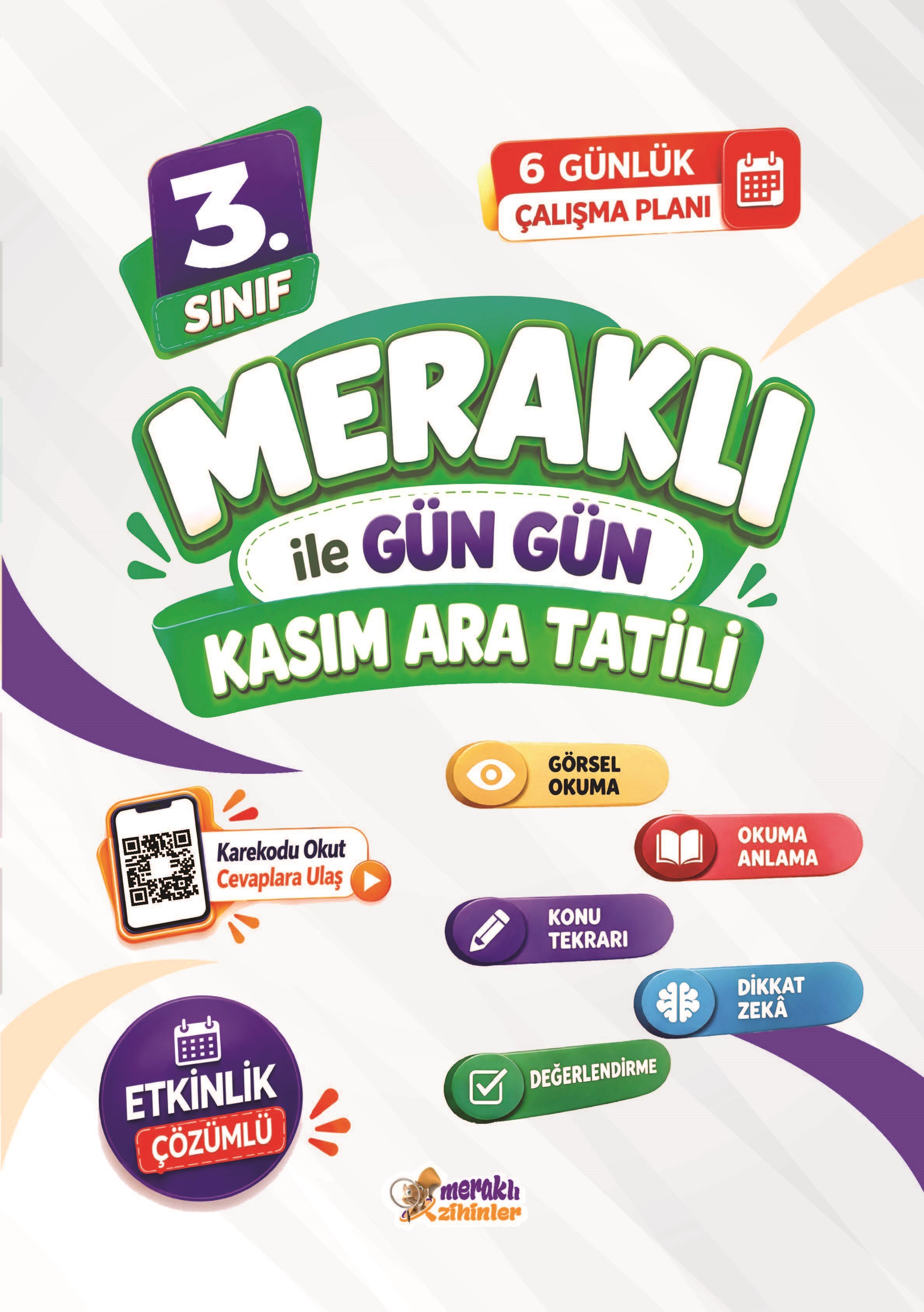 3.SINIF MERAKLI İLE GÜN GÜN KASIM ARA TATİLİ KİTABI