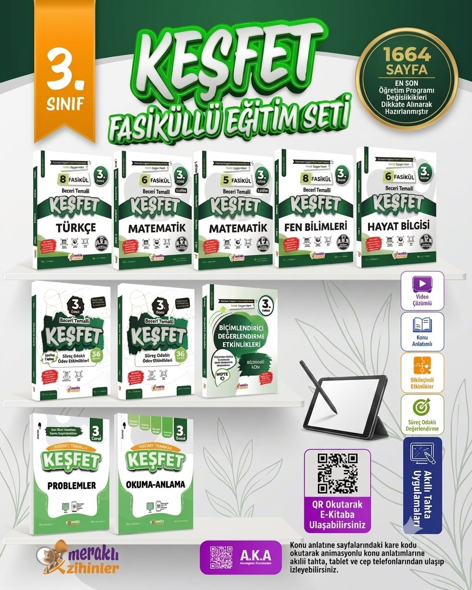 3.SINIF KEŞFET BECERİ TEMELLİ FASİKÜL SET (GÜNCEL MÜFREDAT)