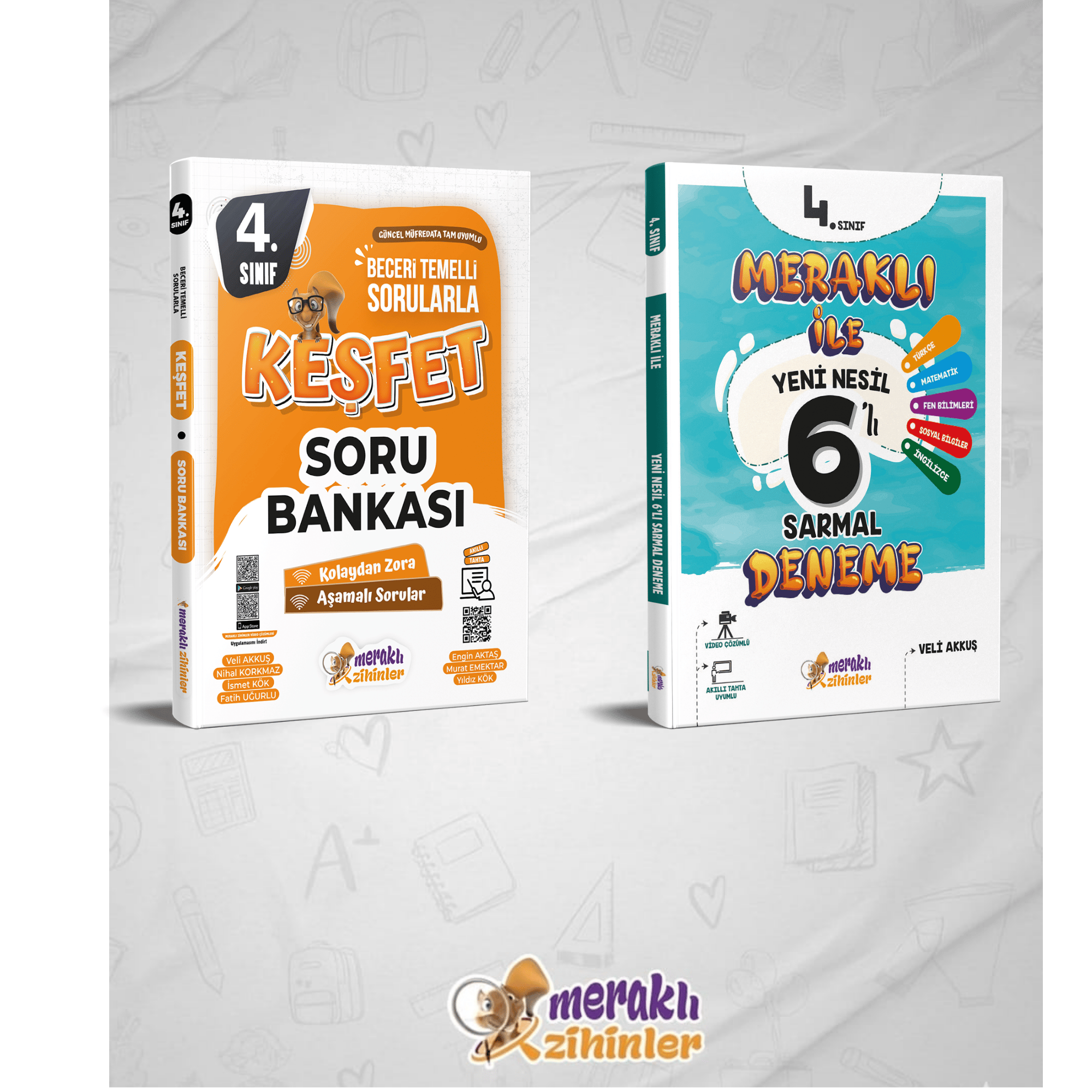 4.SINIF TÜM DERSLER SORU BANKASI + 6'LI SARMAL DENEME (2'Lİ SET)