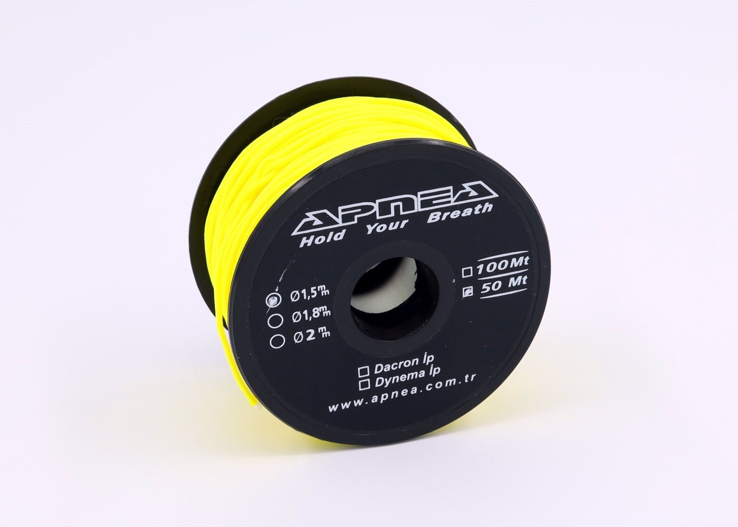 Apnea Dyneema ip 1.5mm 50mt Flo Sarı
