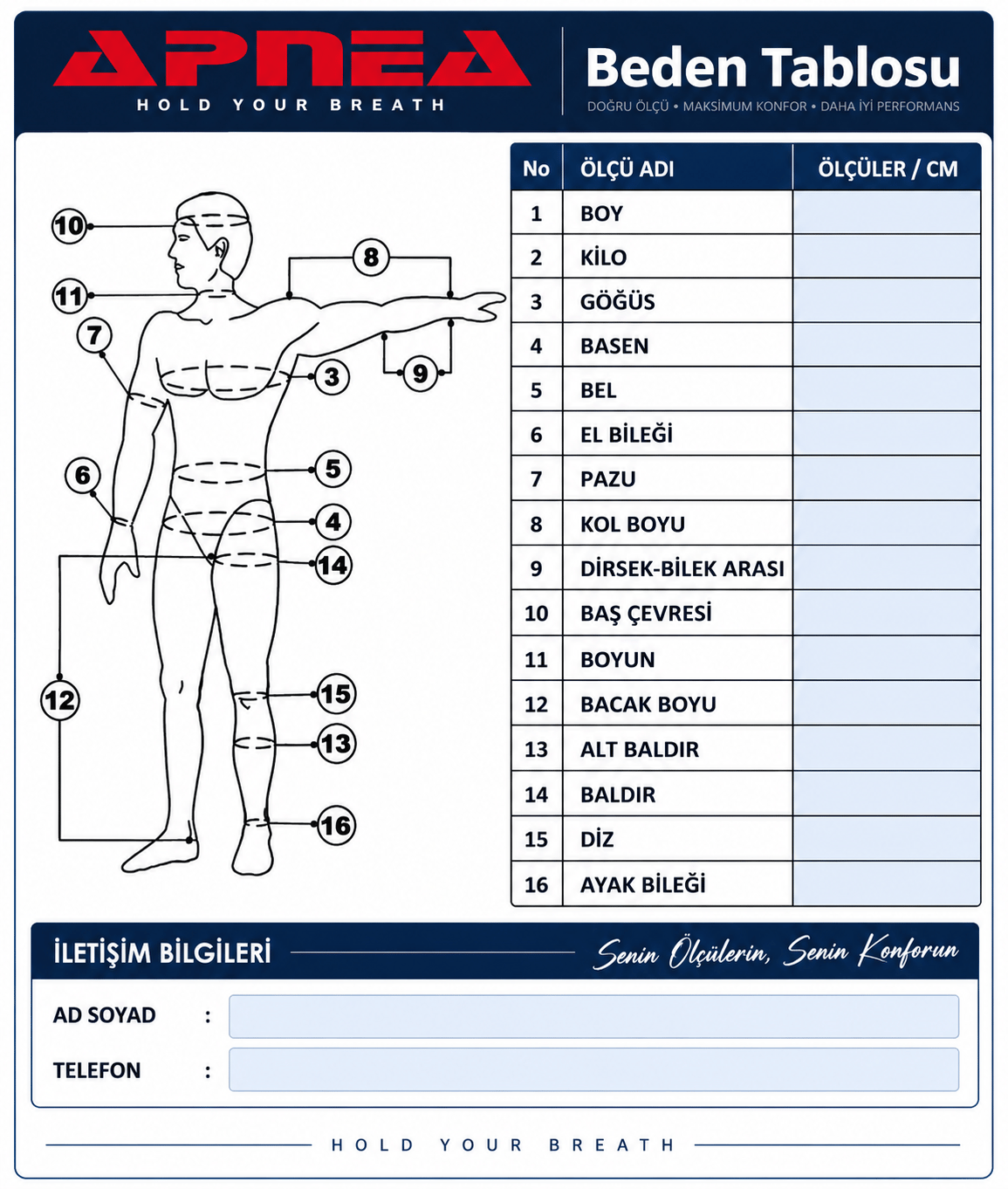 APNEA ÖZEL DİKİM ELBİSELER 5MM SERİSİ 