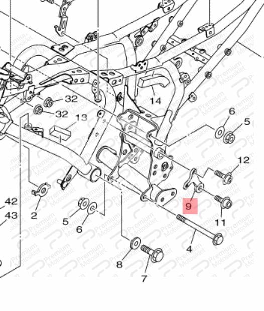 MT07 SOL MOTOR BRAKETİ (2014-2020)